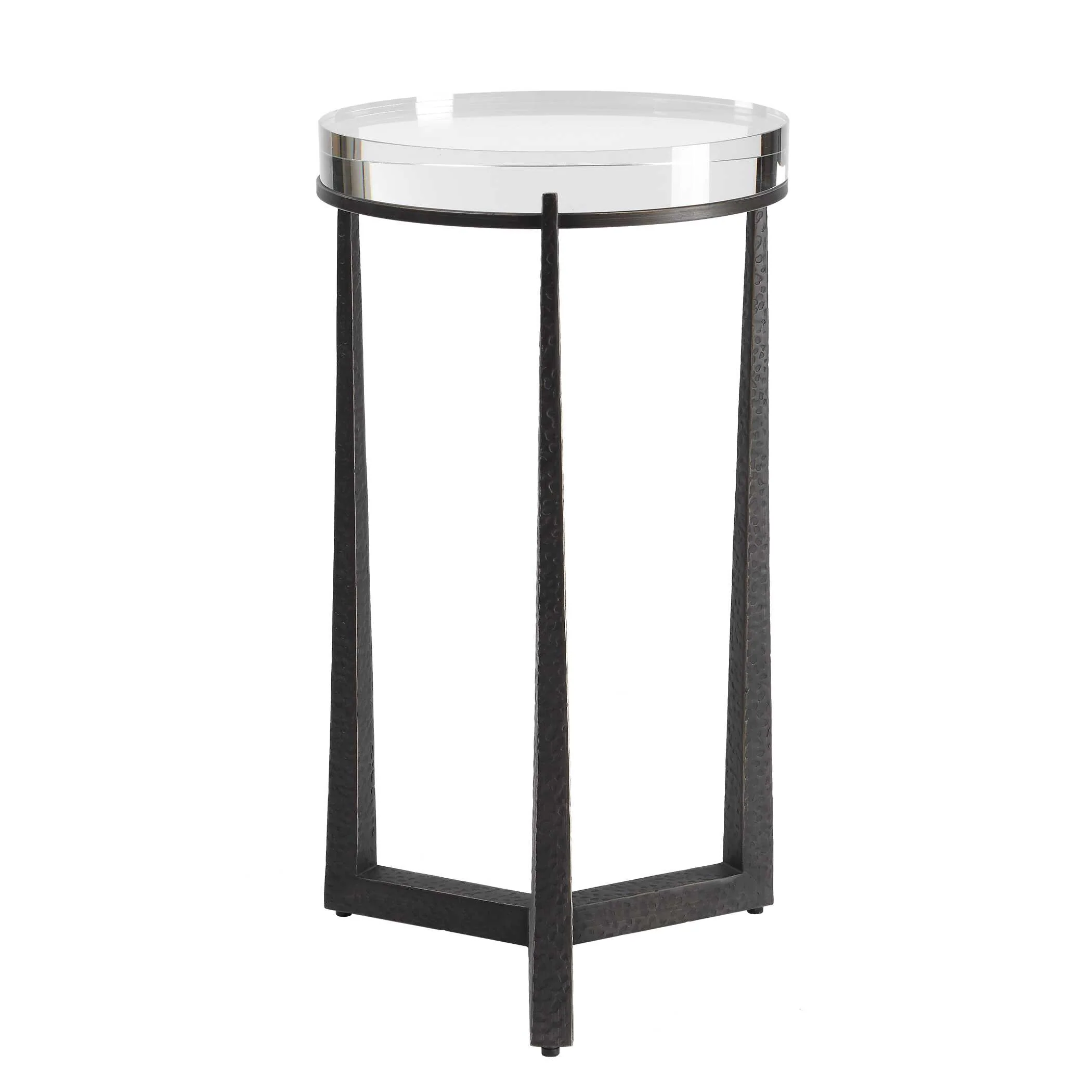 Uttermost Midas Dark Bronze Round Accent Table - Image 5