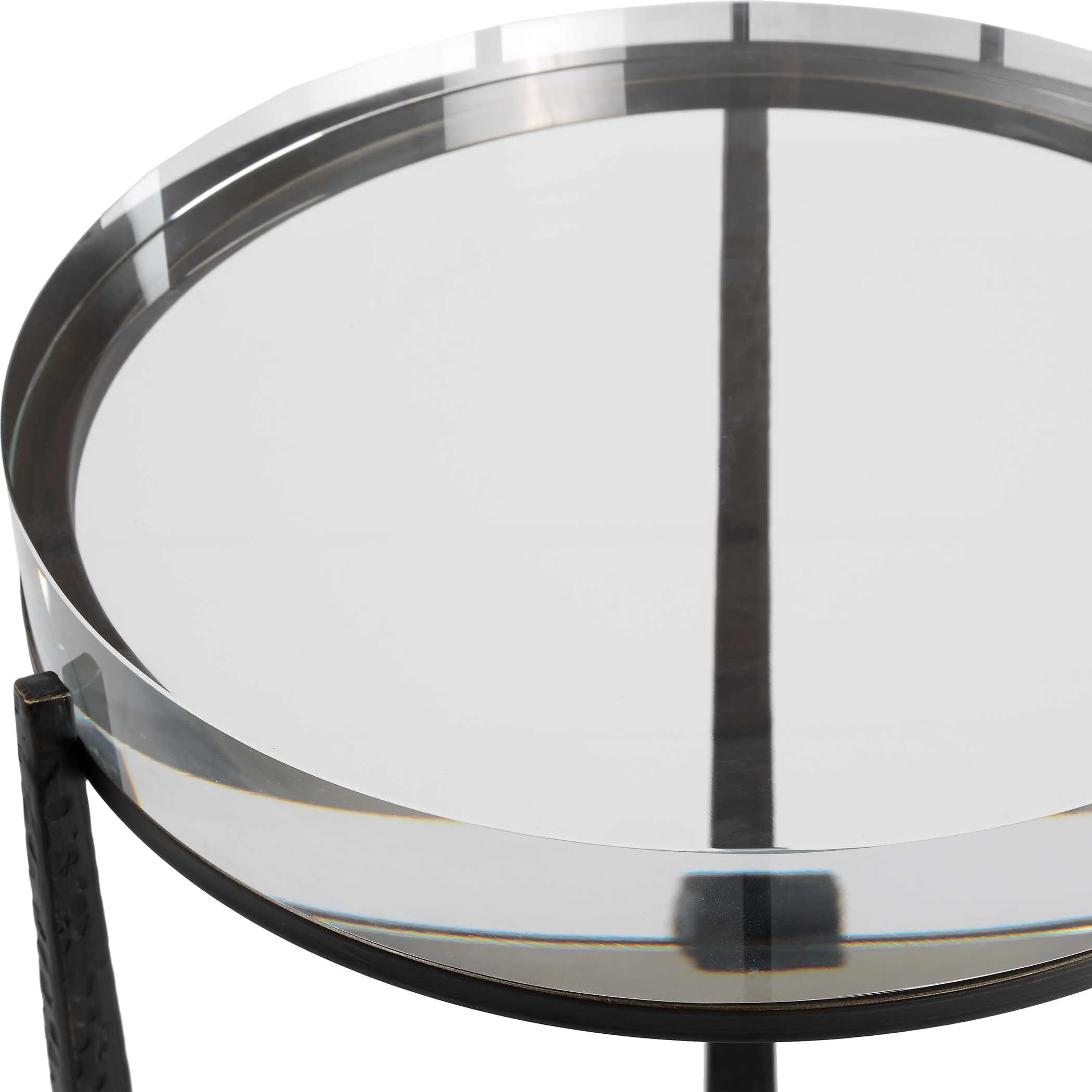 Uttermost Midas Dark Bronze Round Accent Table - Image 6