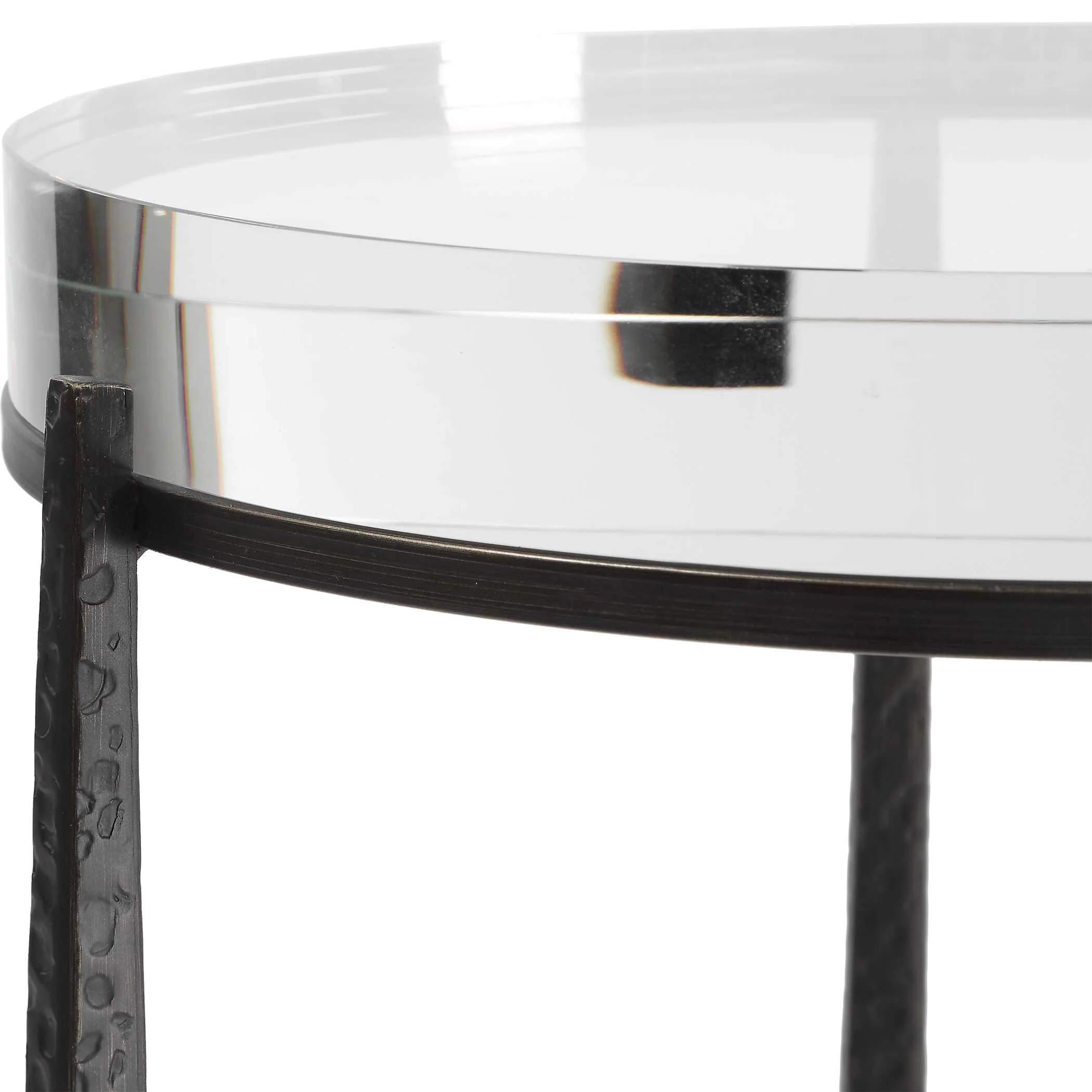 Uttermost Midas Dark Bronze Round Accent Table - Image 7