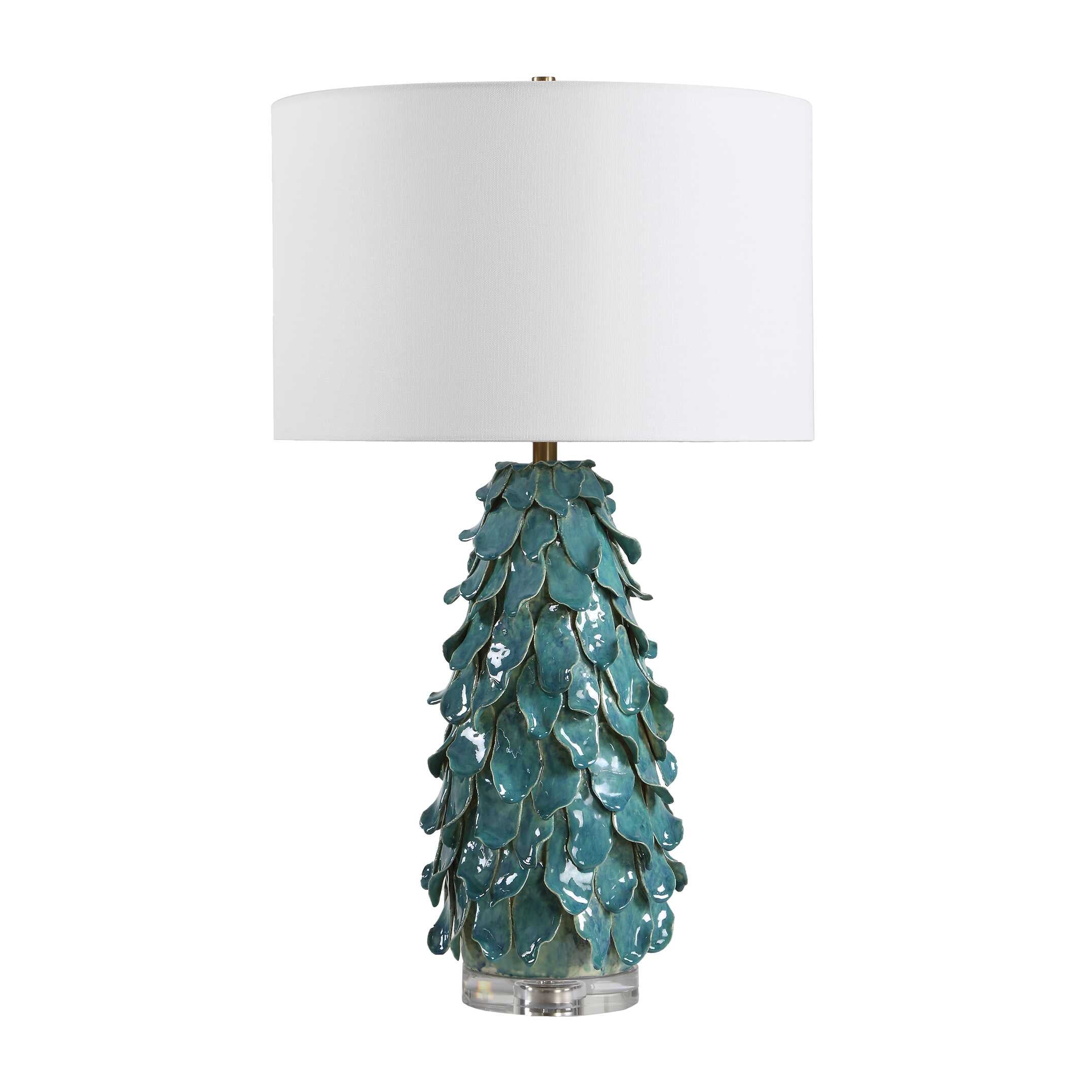 Uttermost Mina Teal Blue Table Lamp - Image 4