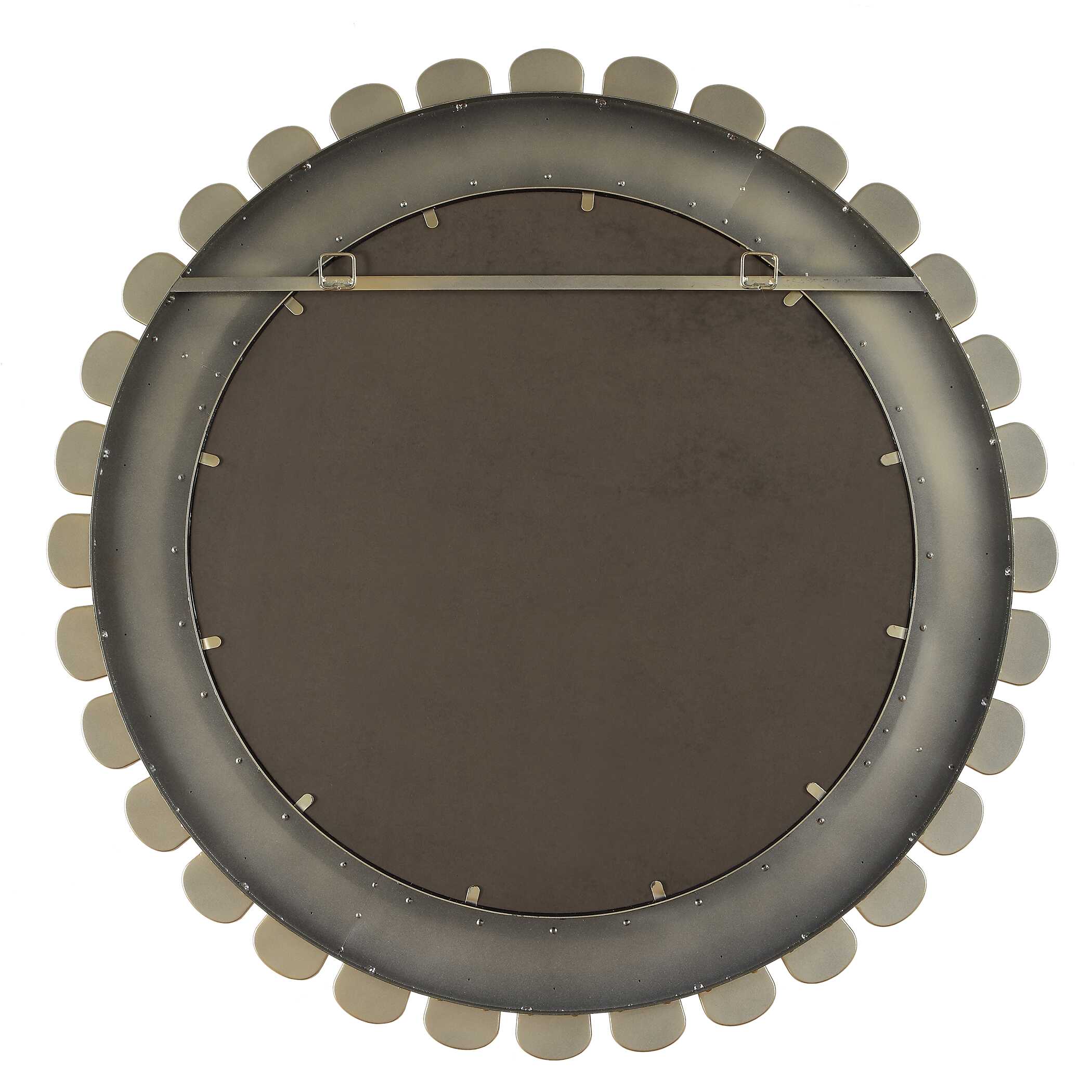 Uttermost Miran White Glass Round Mirror - Image 6
