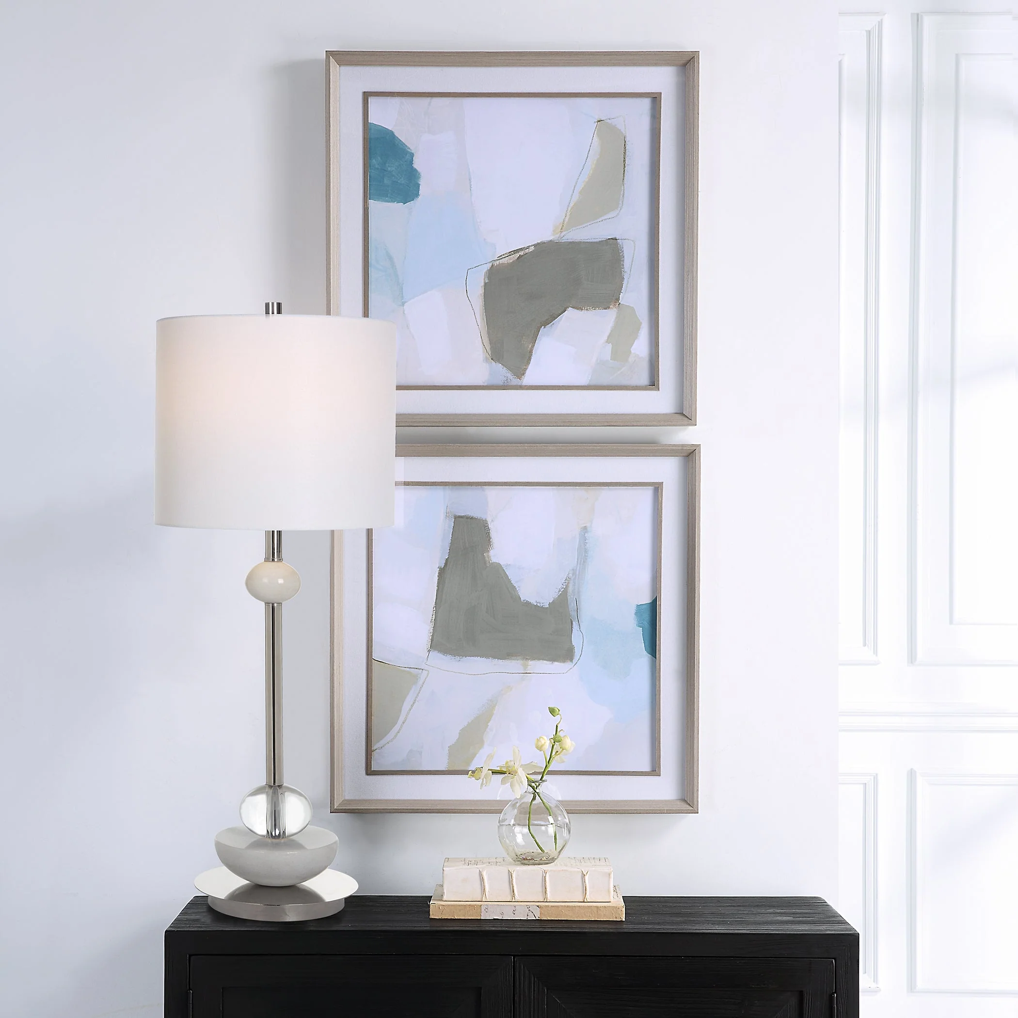 Uttermost Mist Shapes Framed Prints, Set/2 - Image 2