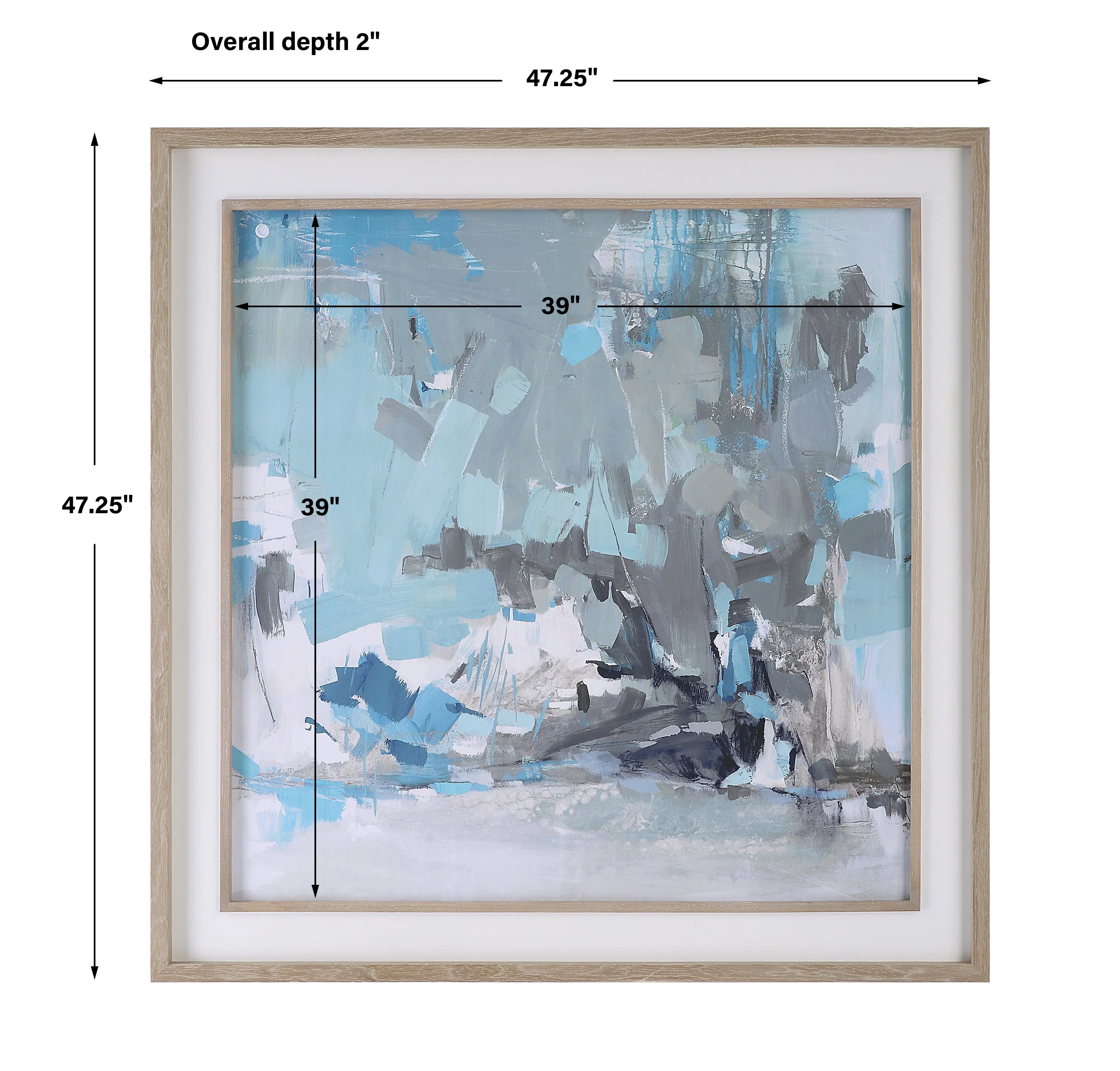 Uttermost Misty Moonlight Abstract Framed Print - CLOSEOUT - Image 3