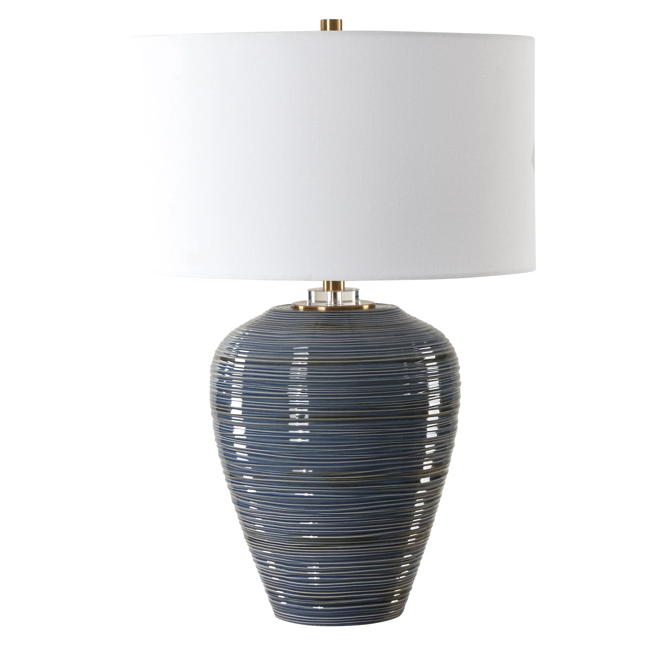 Uttermost Moher Glossy Blue Table Lamp - Image 5