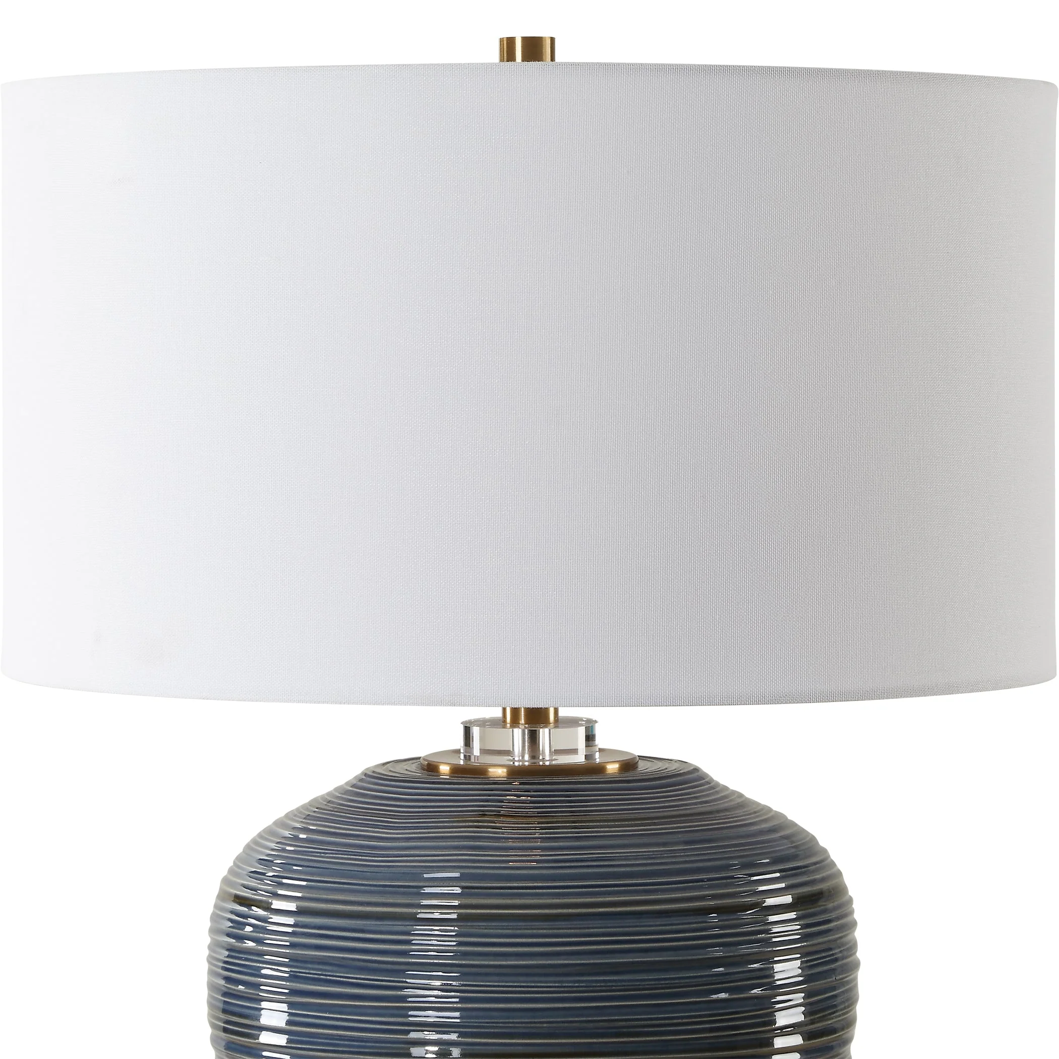 Uttermost Moher Glossy Blue Table Lamp - Image 6