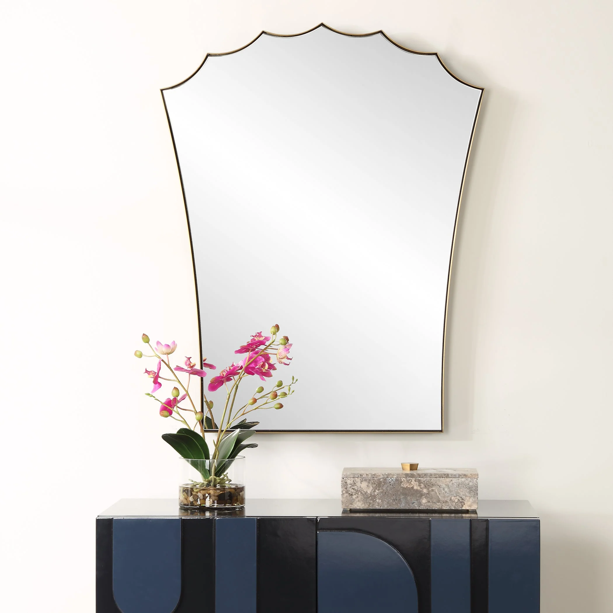 Uttermost Monarch Scalloped Arched Vanity Mirror - Image 2
