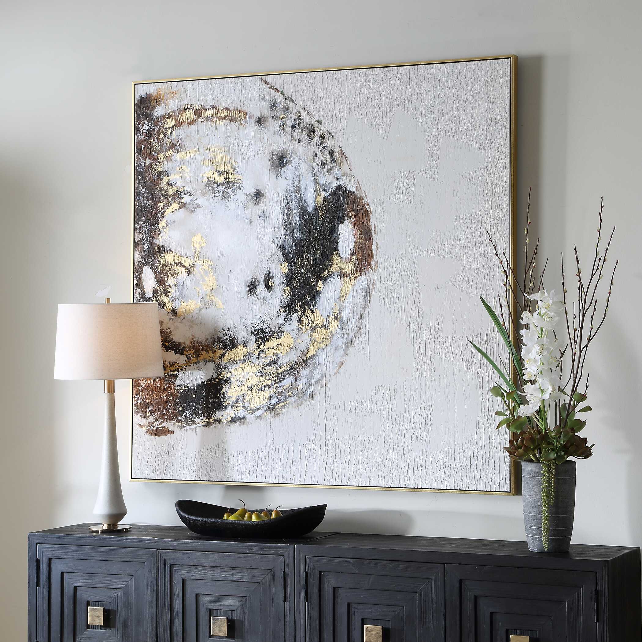 Uttermost Moon Landing Hand Painted Abstract Art - Image 4