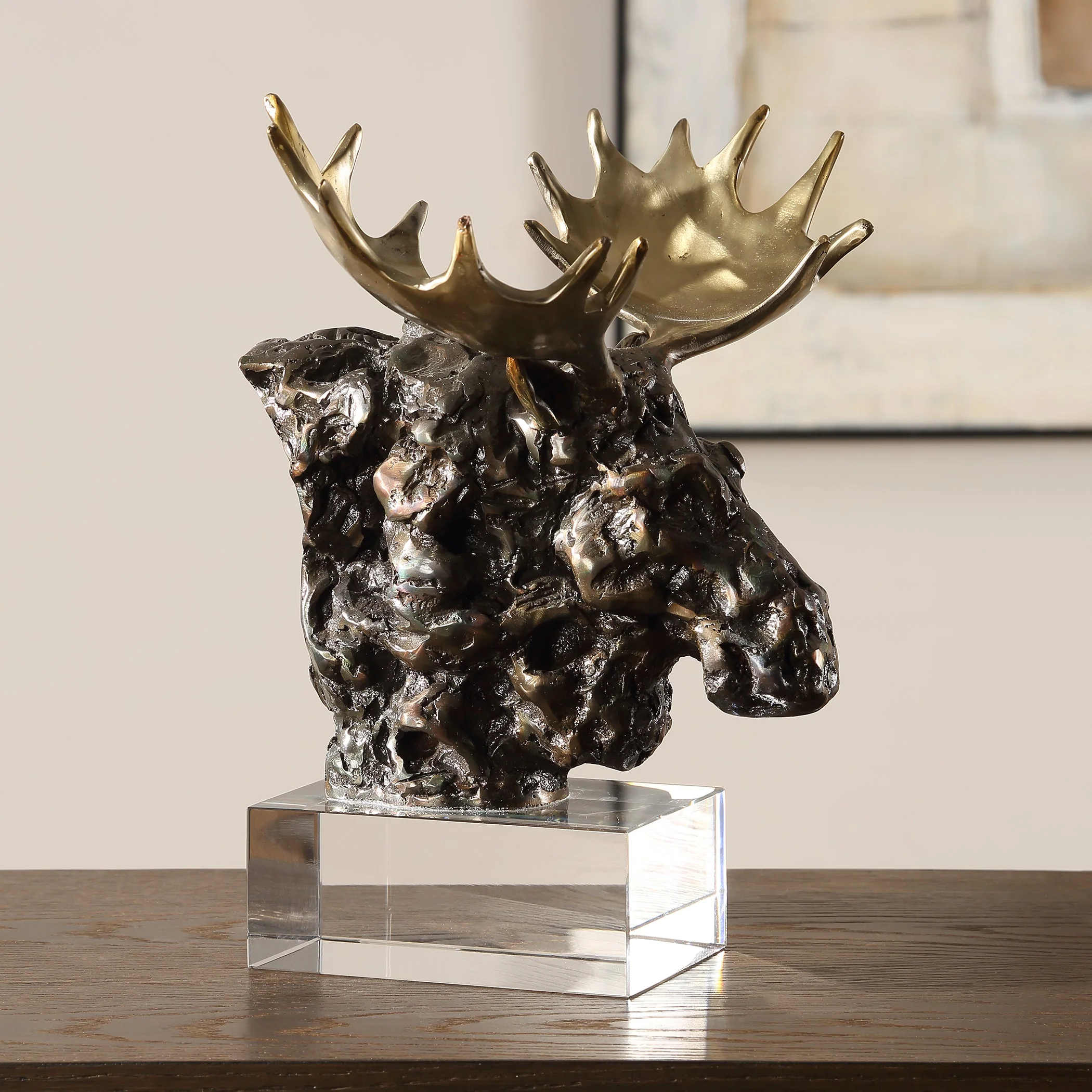 Uttermost Moose Bust Bronze Sculpture - Image 2