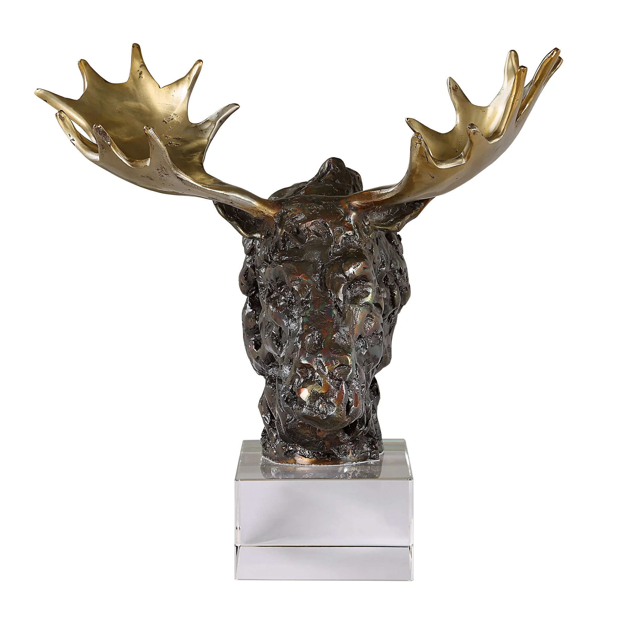 Uttermost Moose Bust Bronze Sculpture - Image 4