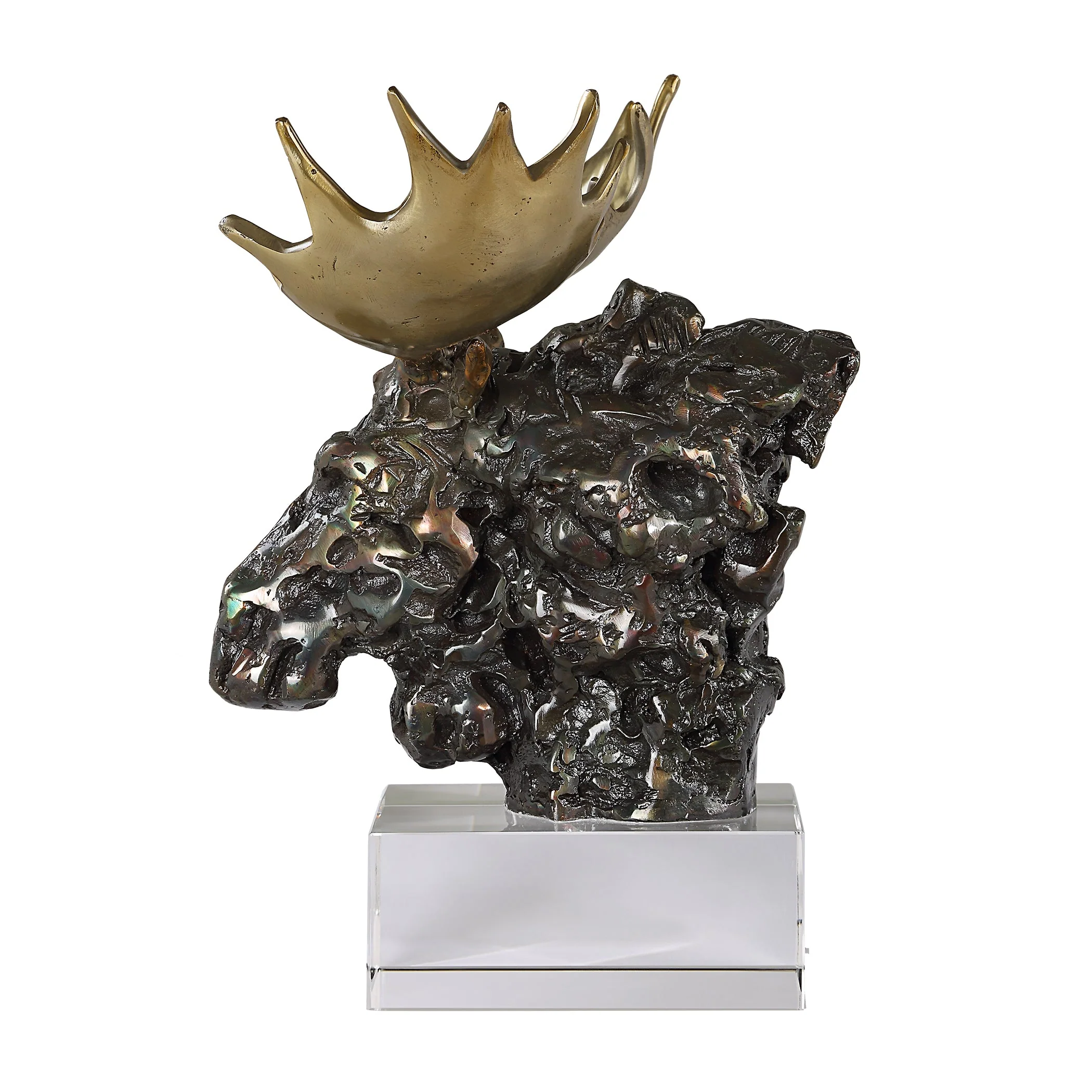 Uttermost Moose Bust Bronze Sculpture - Image 5