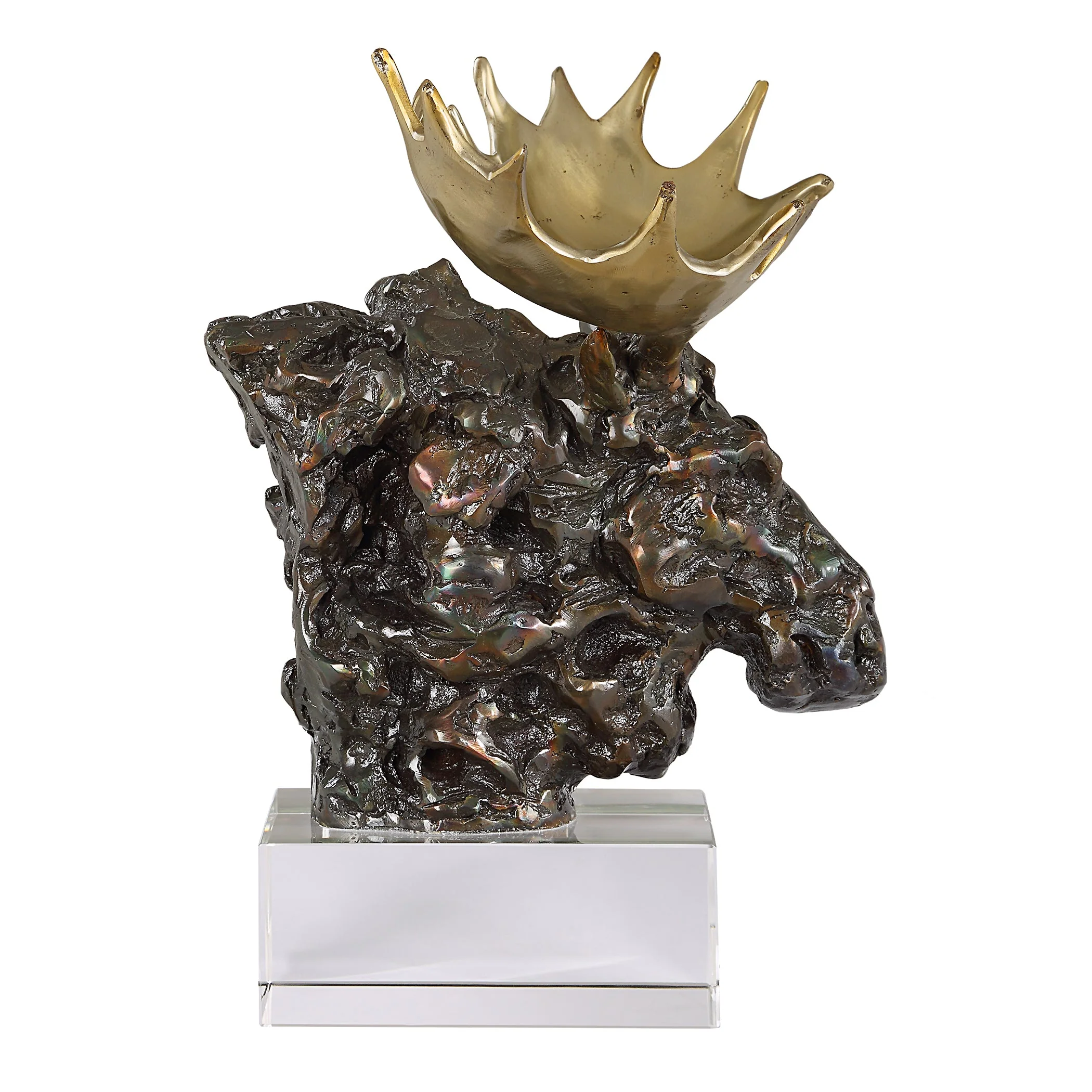 Uttermost Moose Bust Bronze Sculpture - Image 7