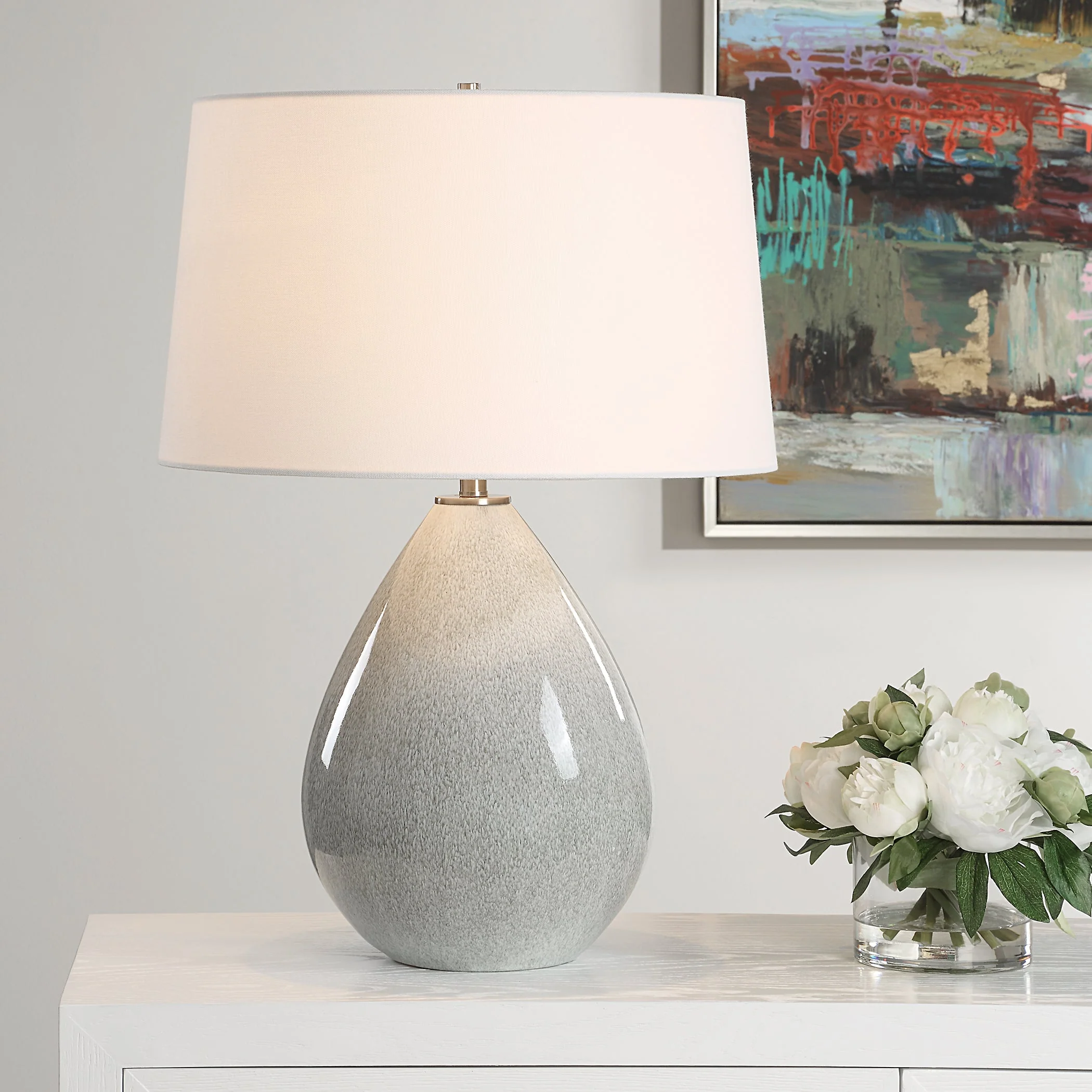 Uttermost Moray Gray Glaze Table Lamp - Image 2
