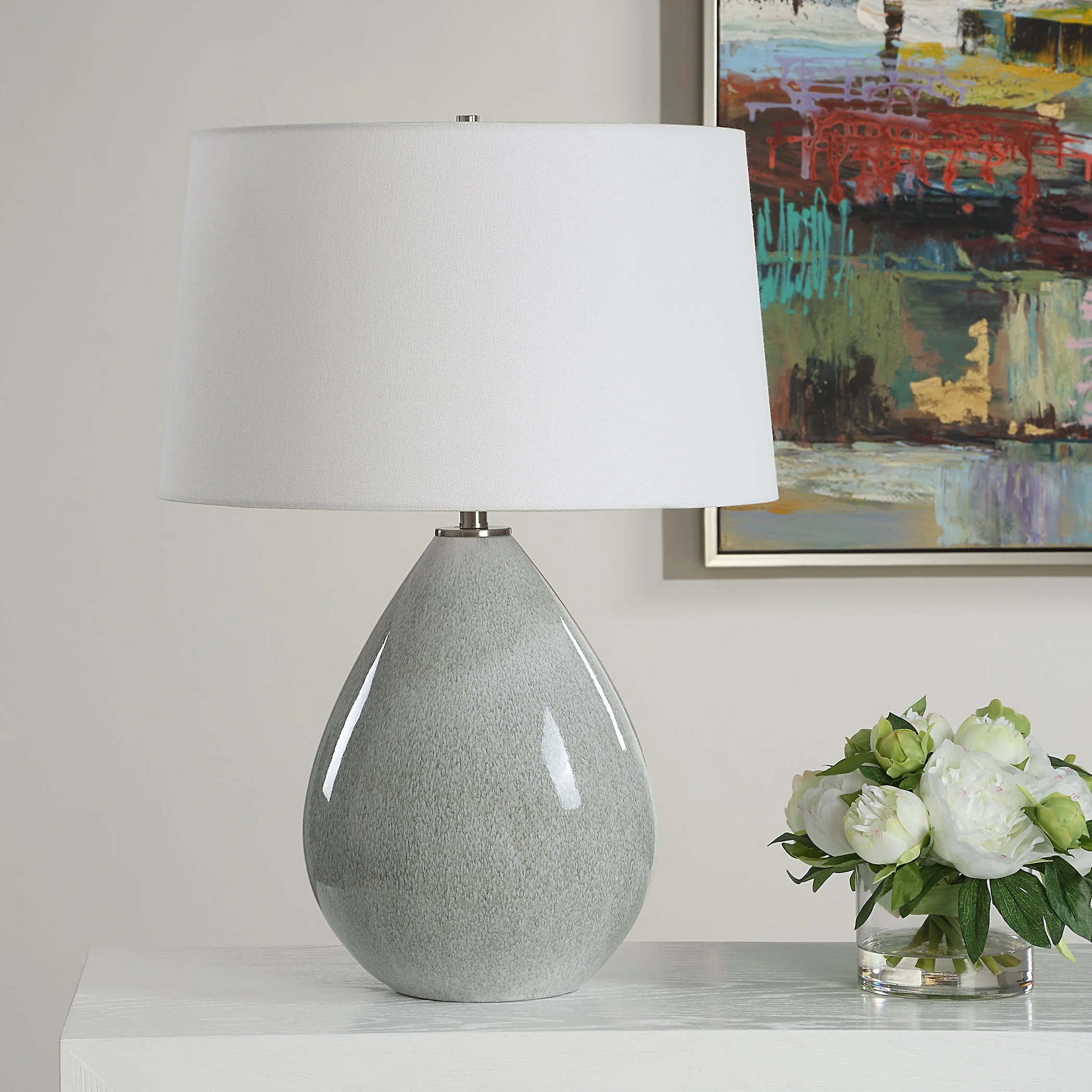 Uttermost Moray Gray Glaze Table Lamp - Image 3