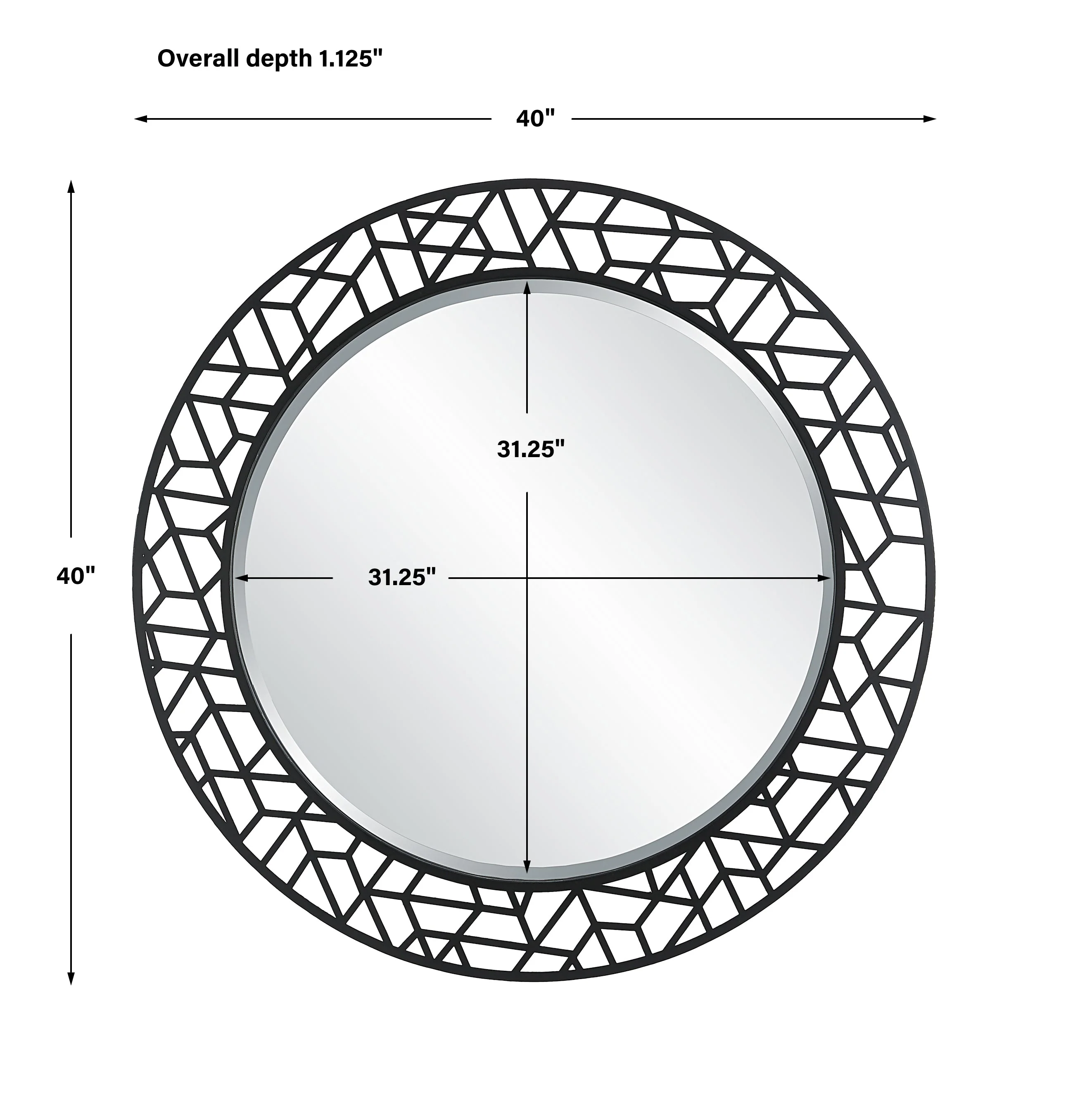 Uttermost Mosaic Metal Round Mirror - Image 3