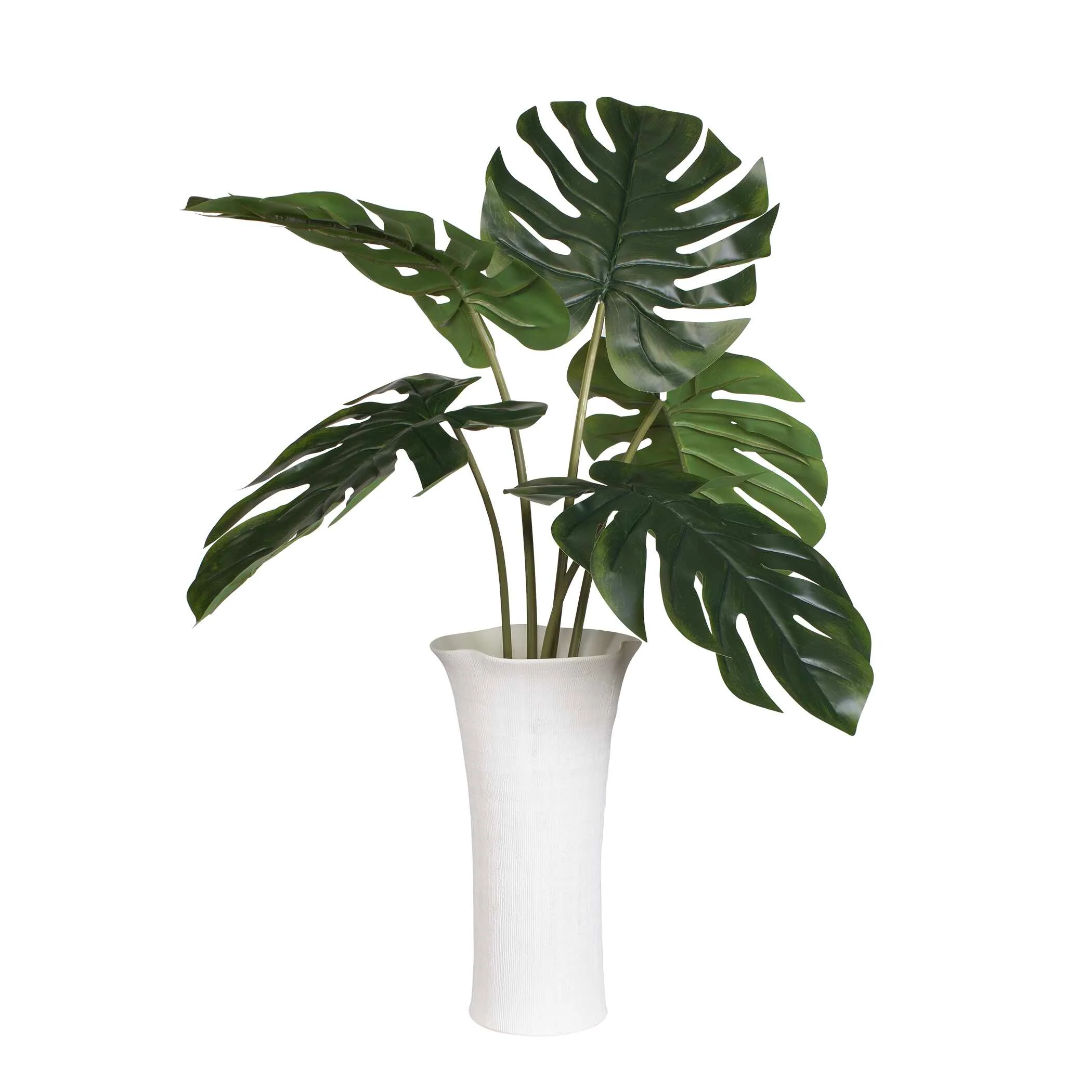 Uttermost Muse Monstera White Vase Centerpiece - Image 4