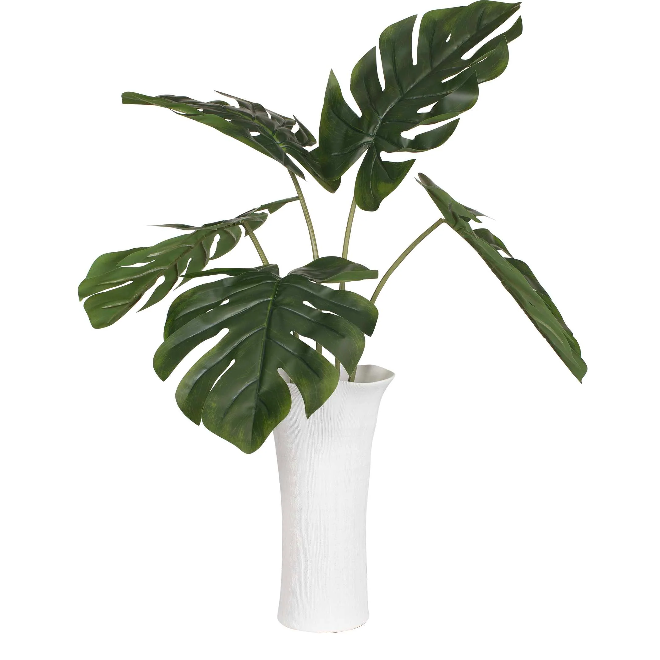 Uttermost Muse Monstera White Vase Centerpiece - Image 5