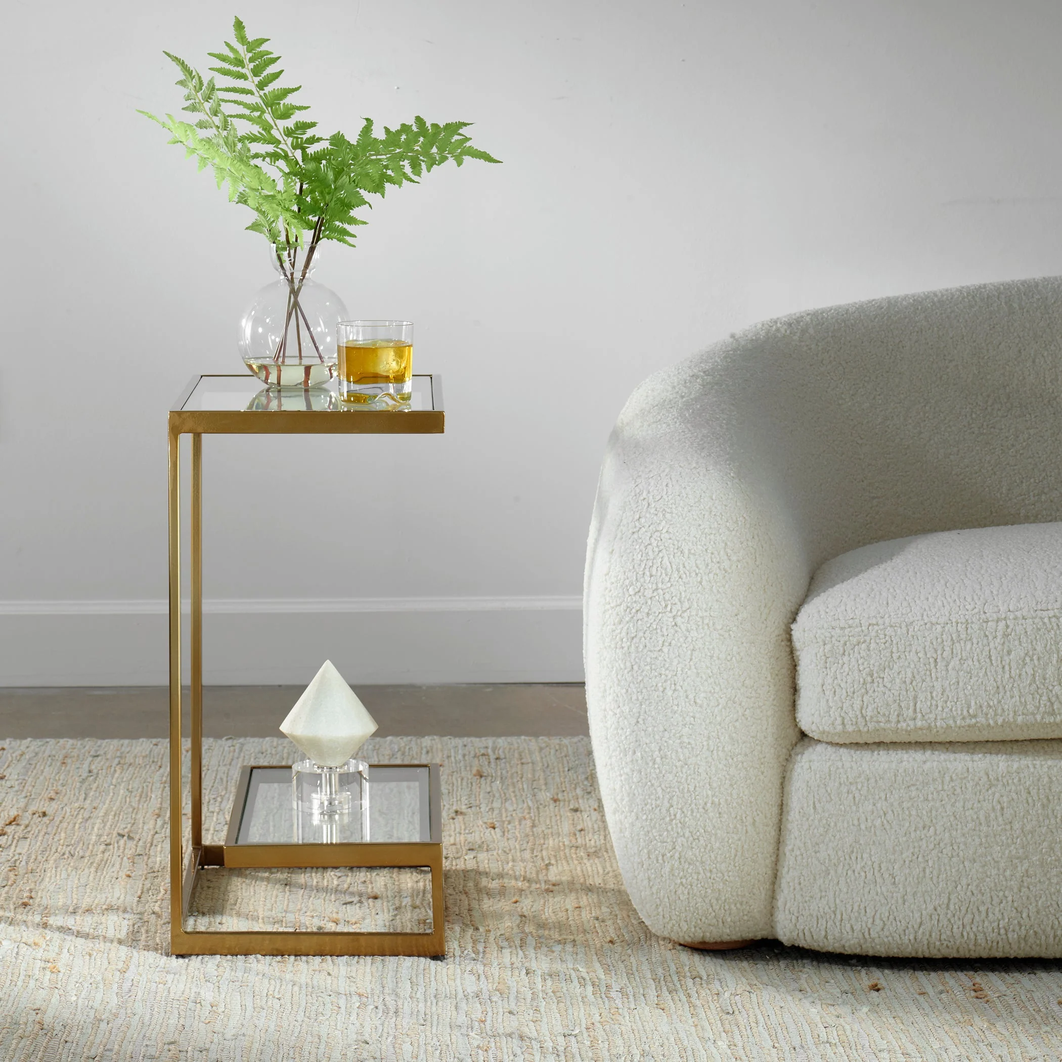 Uttermost Musing Brushed Brass Accent Table - Image 3