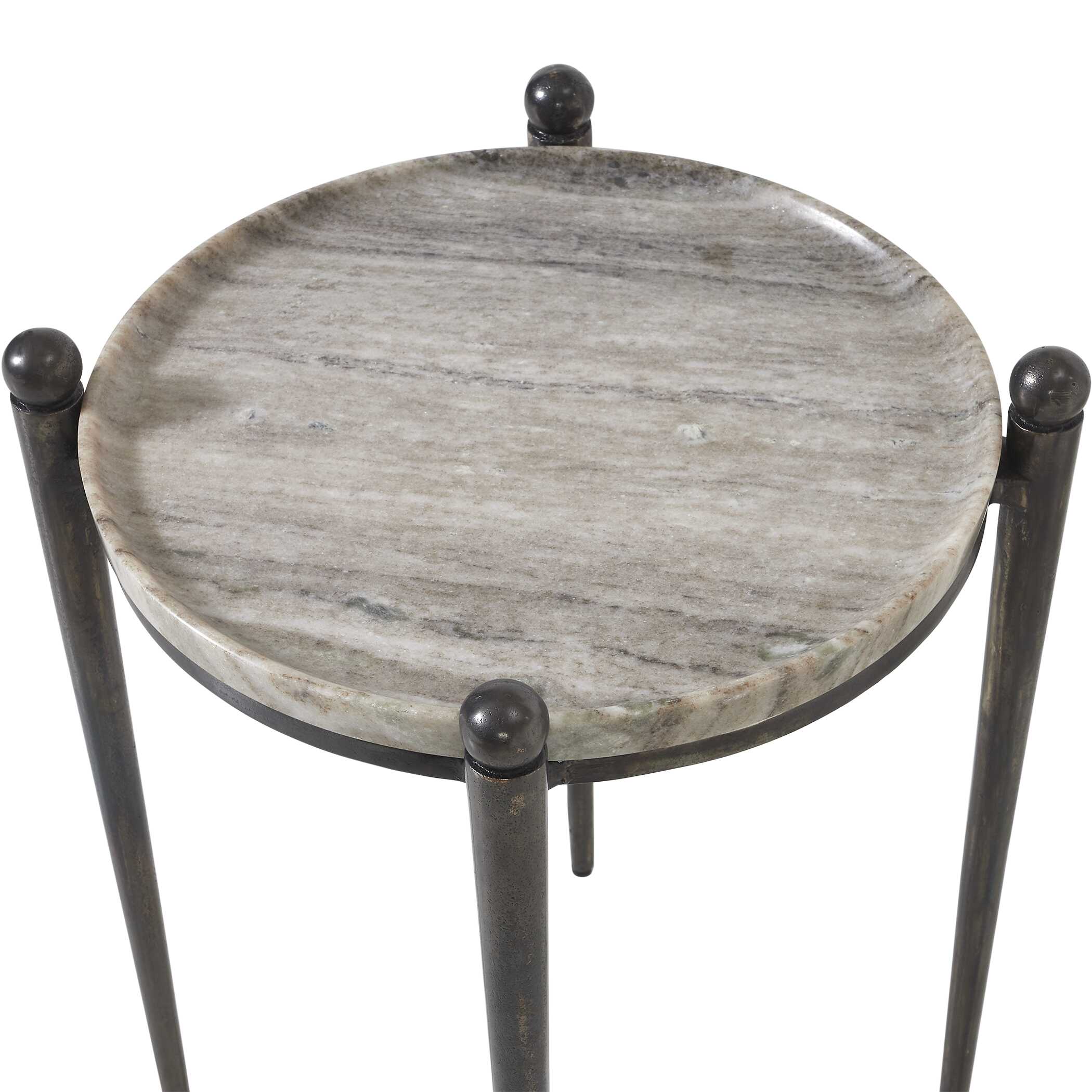 Uttermost Nahunta Dark Bronze Accent Table - Image 4
