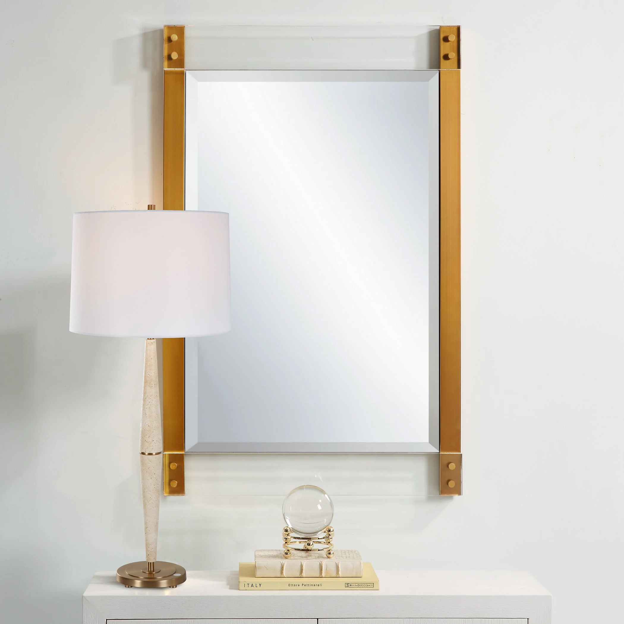 Uttermost Nera Plated Brass Mirror - Image 2