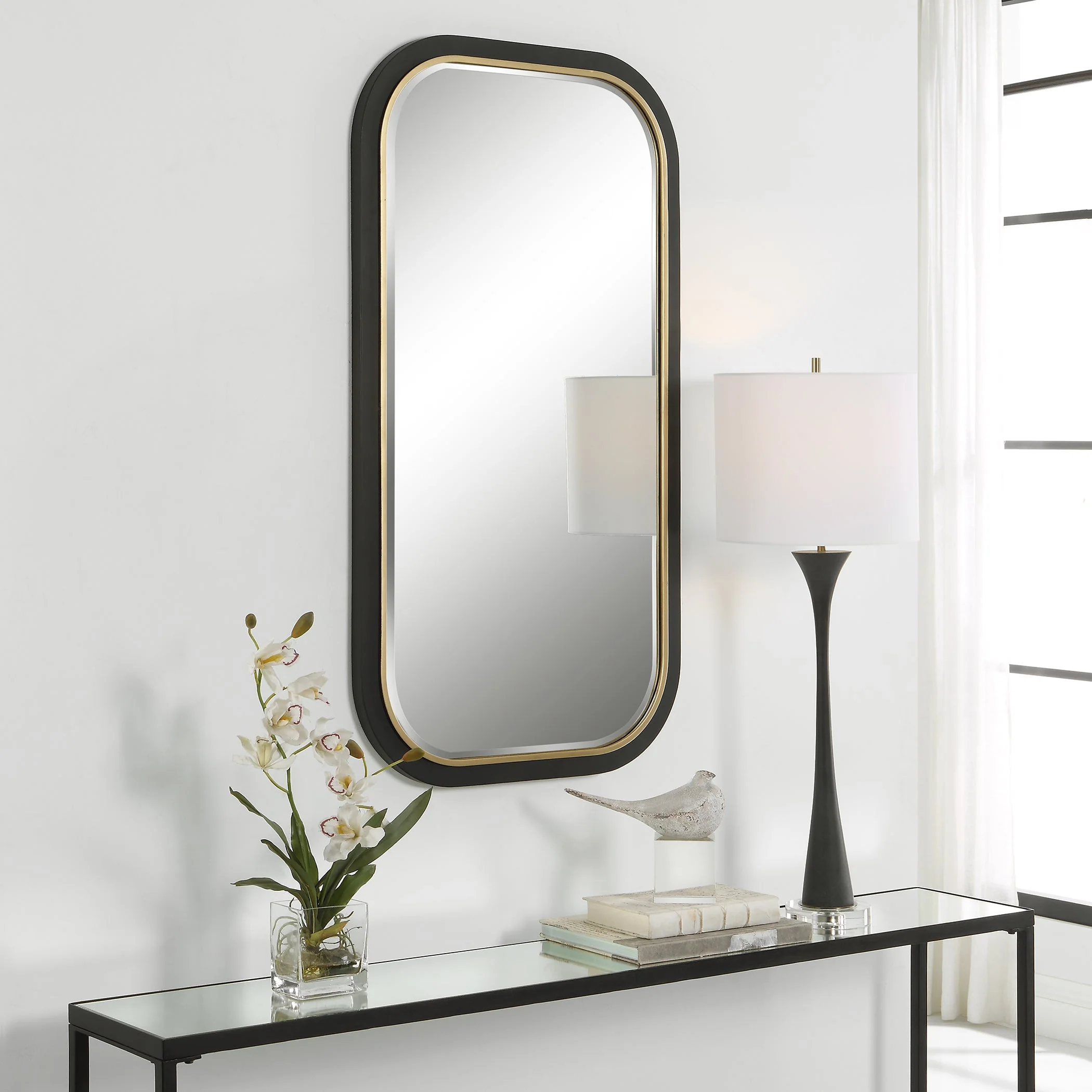 Uttermost Nevaeh Curved Rectangle Mirror - Image 3