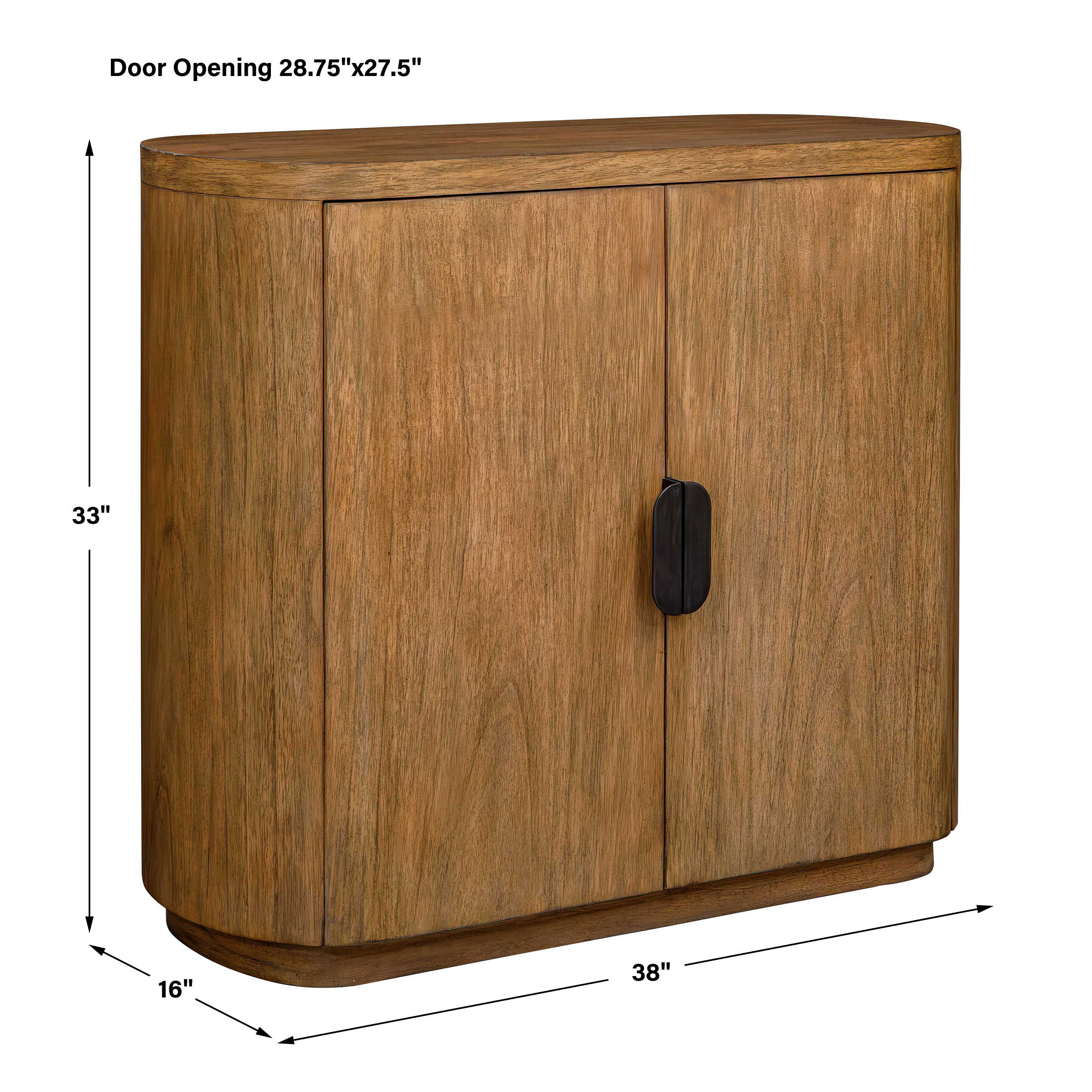 Uttermost Newell Natural Wood 2 Door Cabinet - Image 3