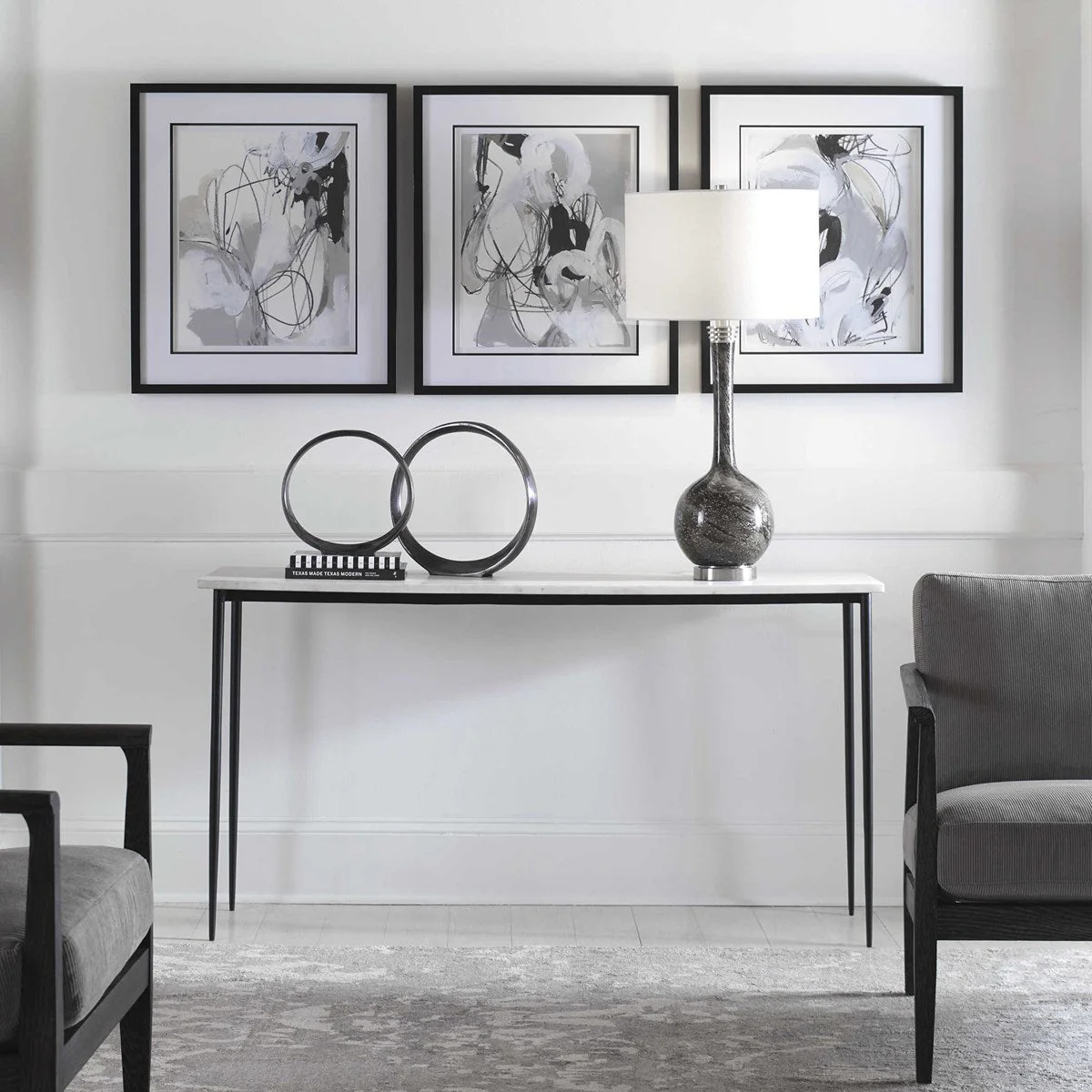 Uttermost Nightfall Console Table, 2 Cartons