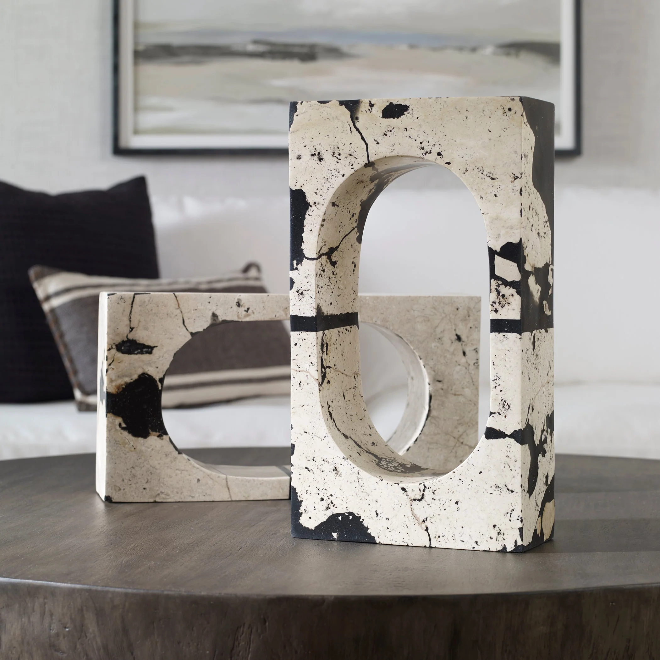 Uttermost Nouveau White Coral Stone Sculpture - Image 2