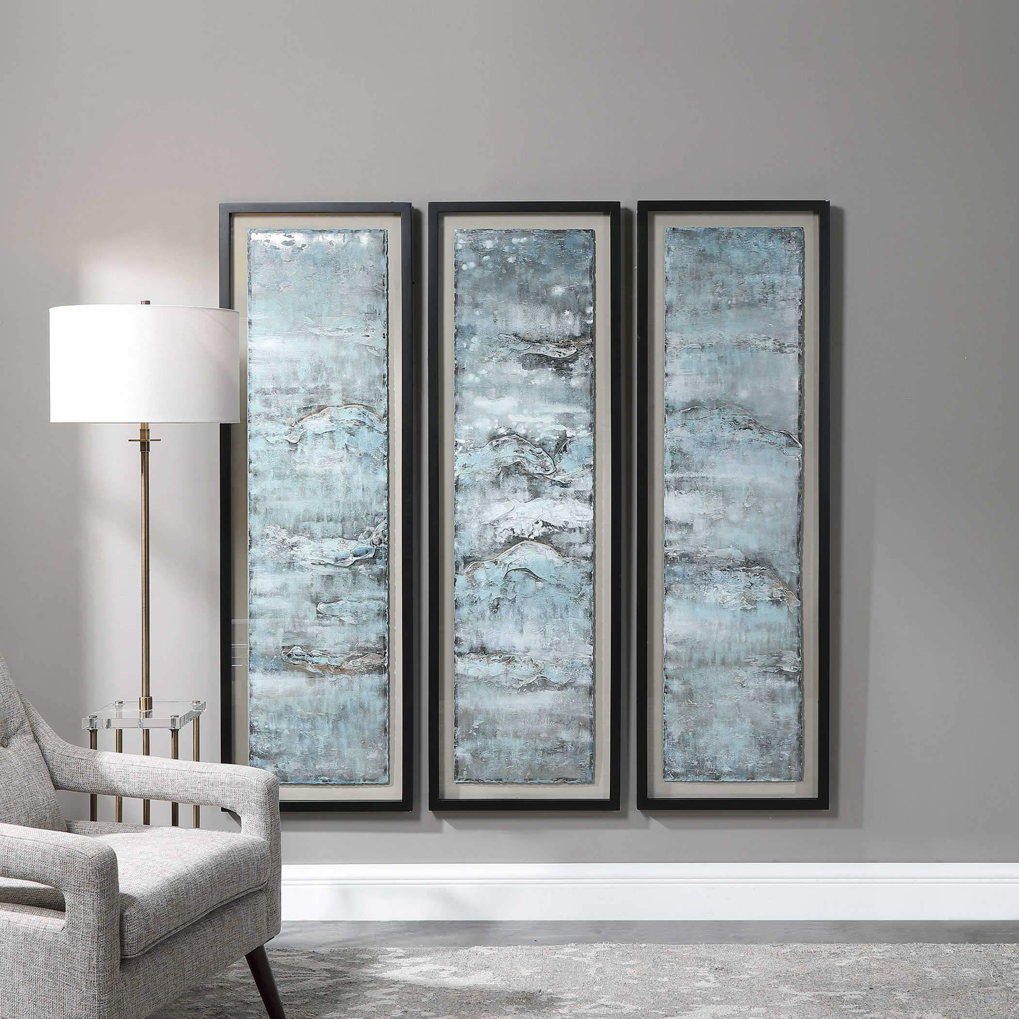 Uttermost Ocean Swell Framed Prints, S/3, 3 Cartons