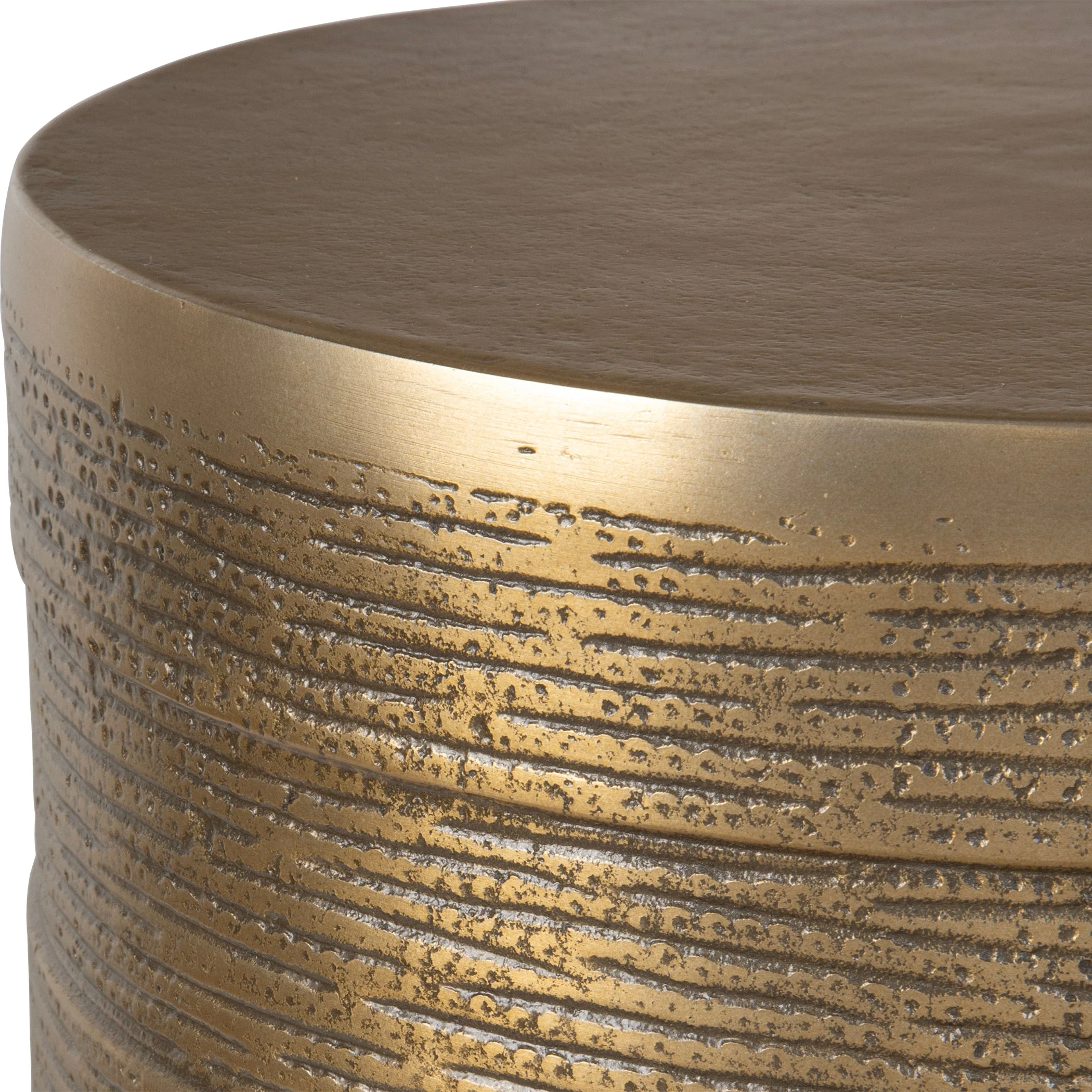 Uttermost Odin Antique Brass Accent Table - Image 3