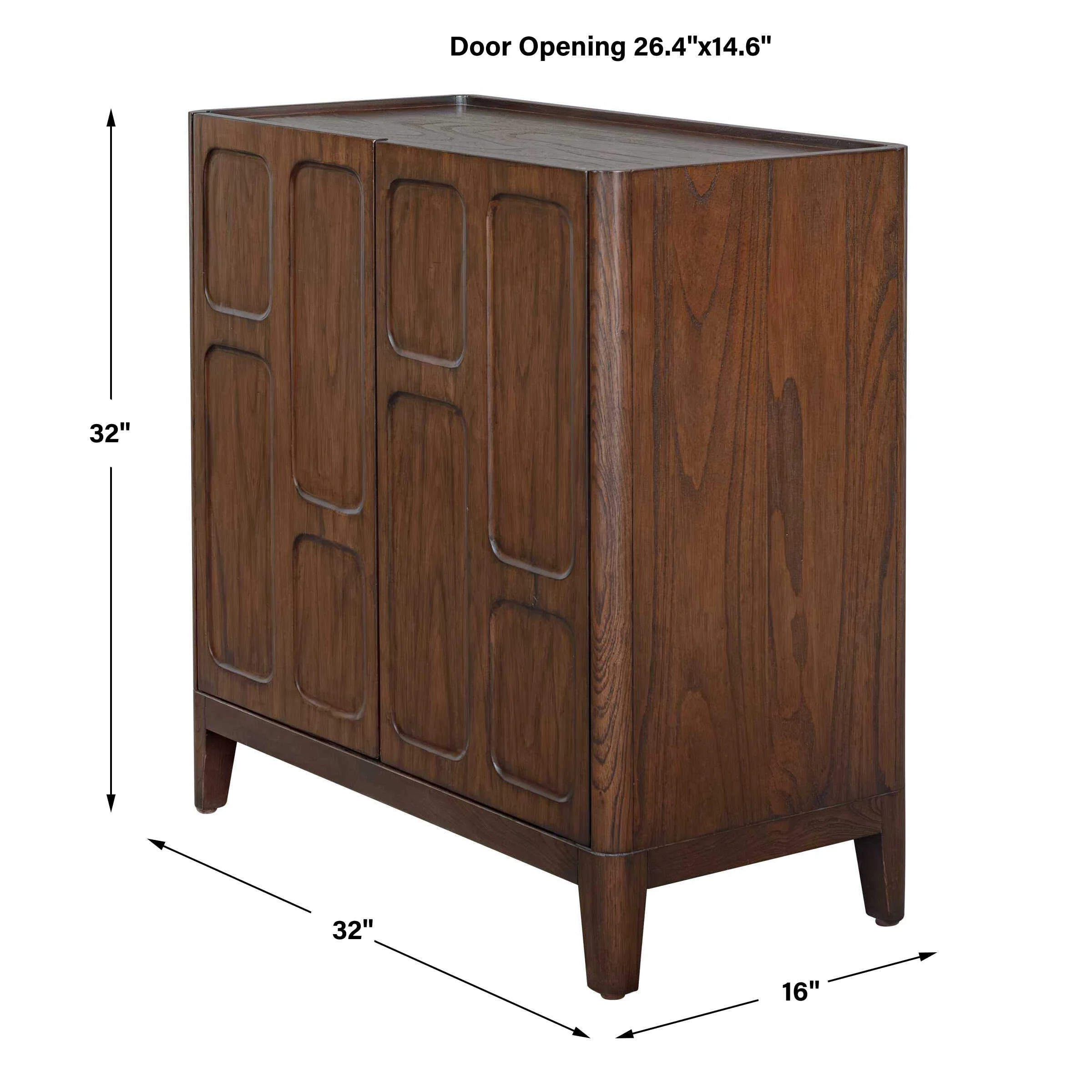 Uttermost On The Block 2 Door Walnut Cabinet - Image 3