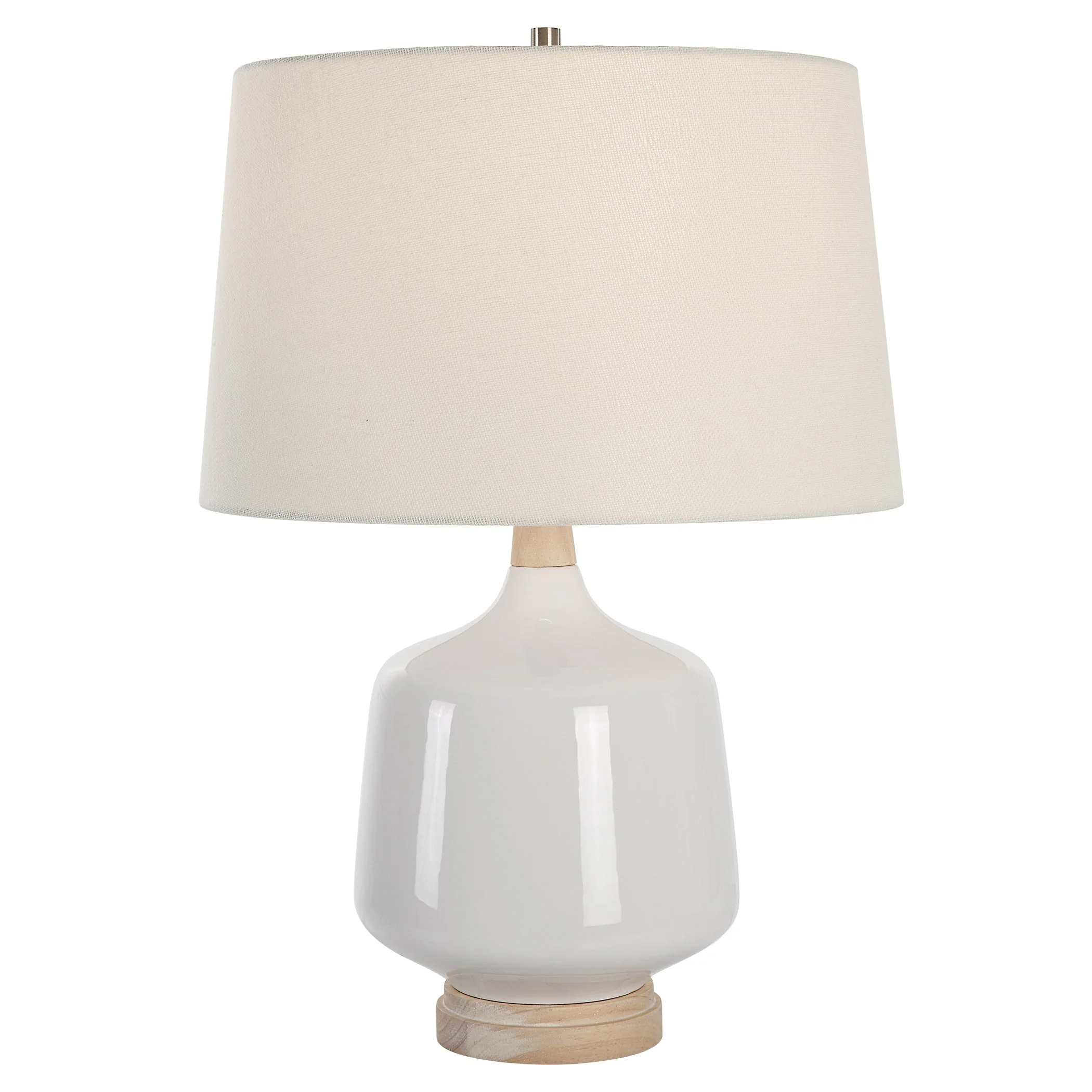 Uttermost Opal Gloss White Table Lamp