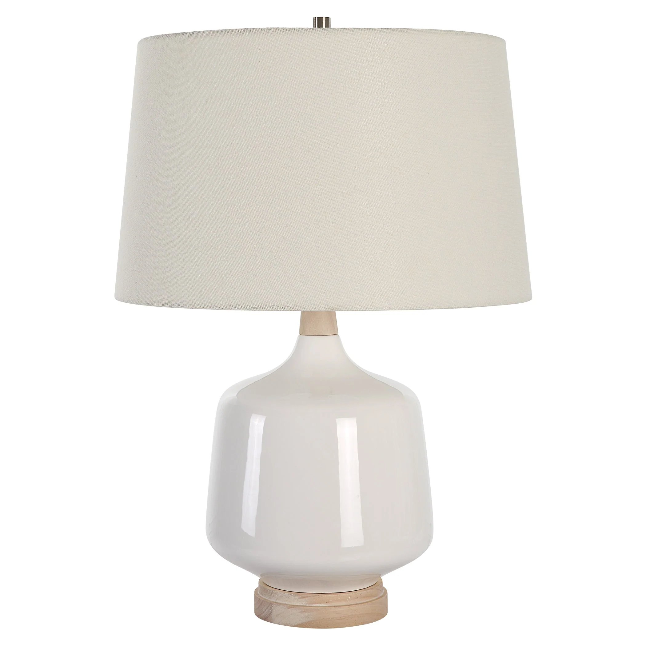 Uttermost Opal Gloss White Table Lamp - Image 4