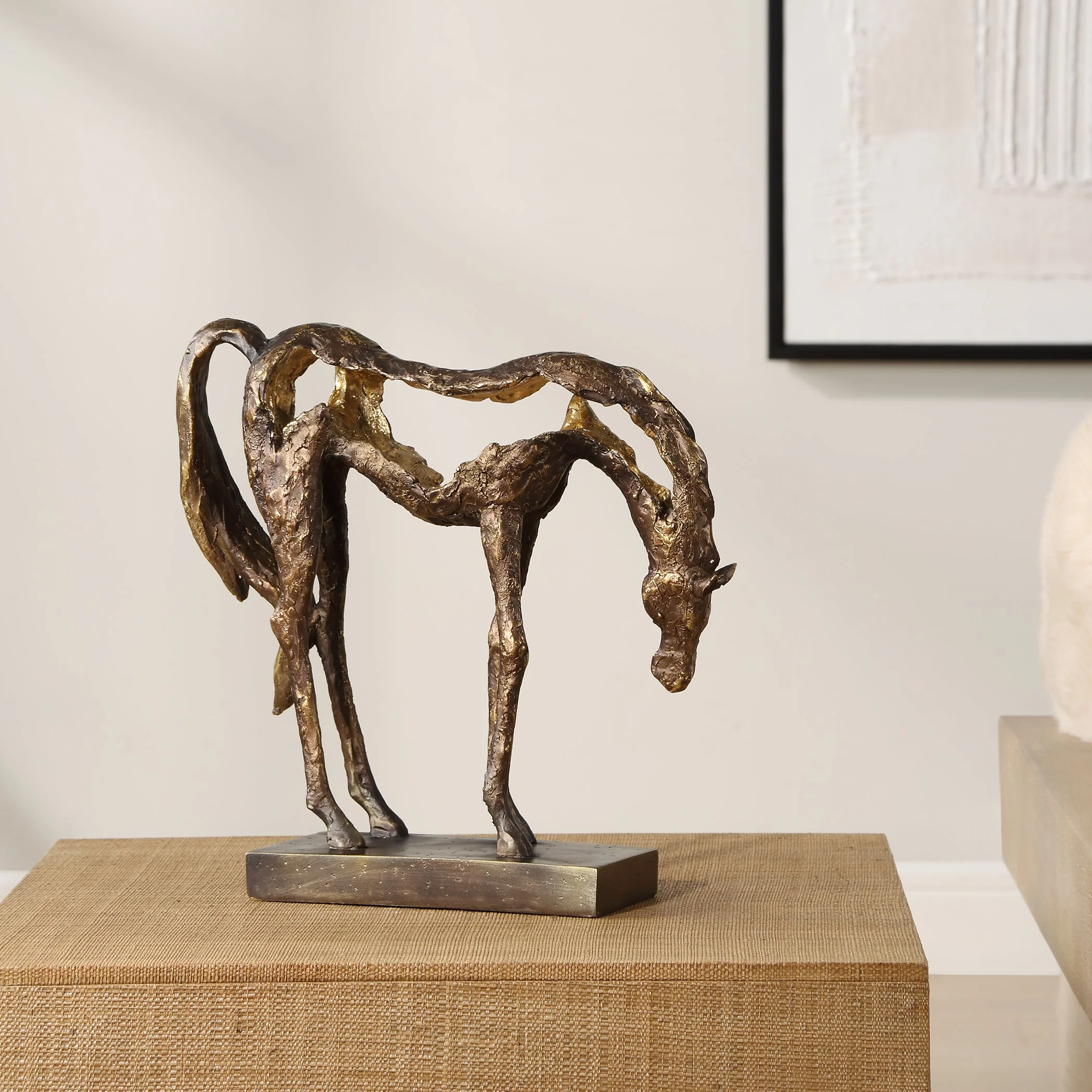 Uttermost Openly Grazing Horse Sculpture - Image 3