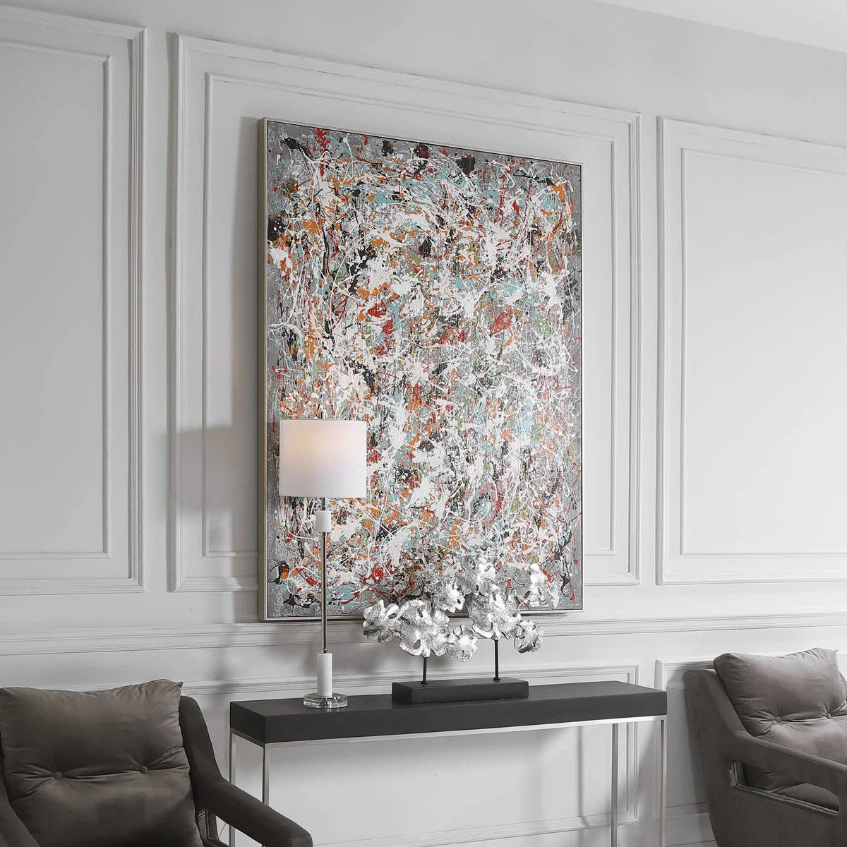 Uttermost Organized Chaos Hand Painted Canvas - Image 4