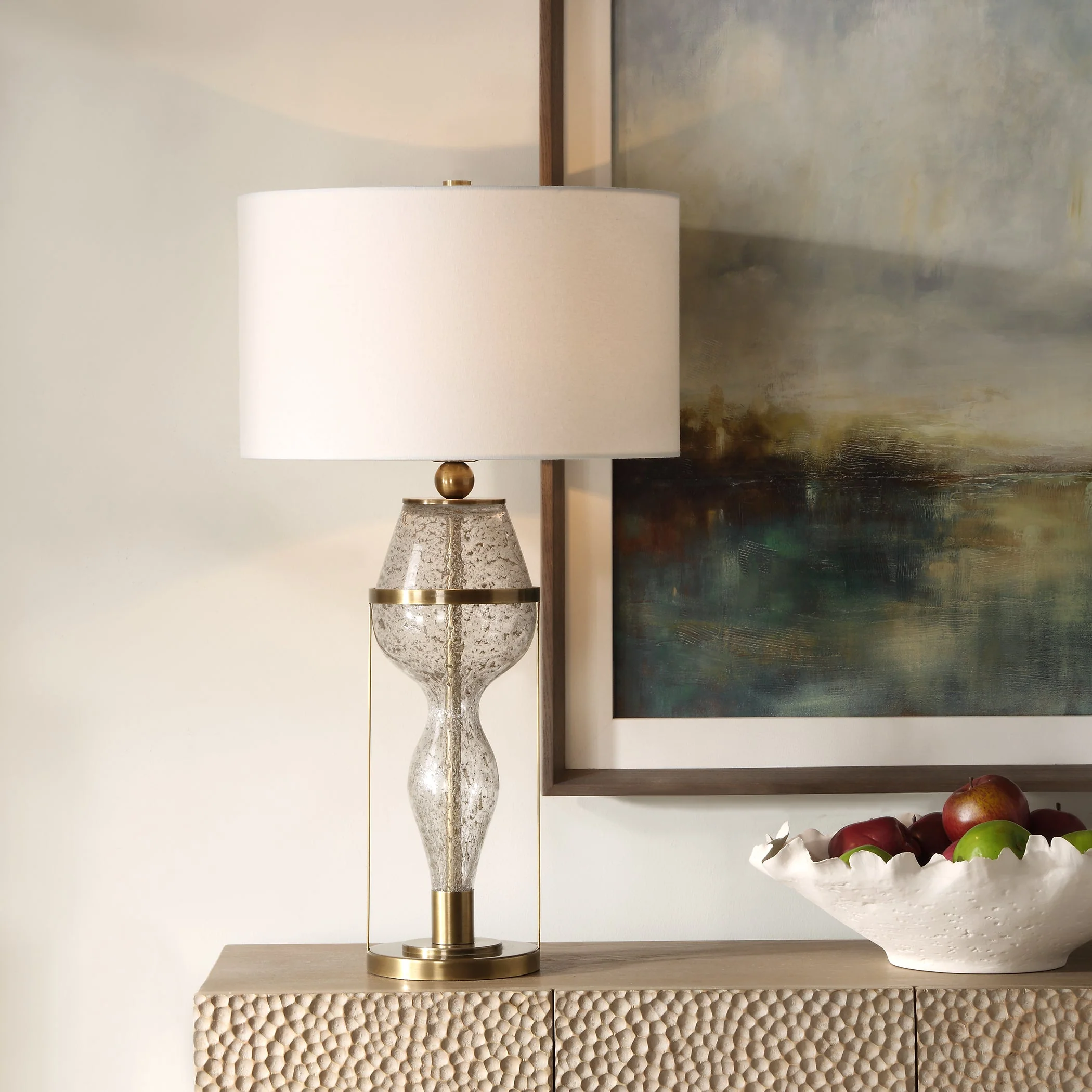 Uttermost Out Of Time Seeded Glass Table Lamp - Image 2