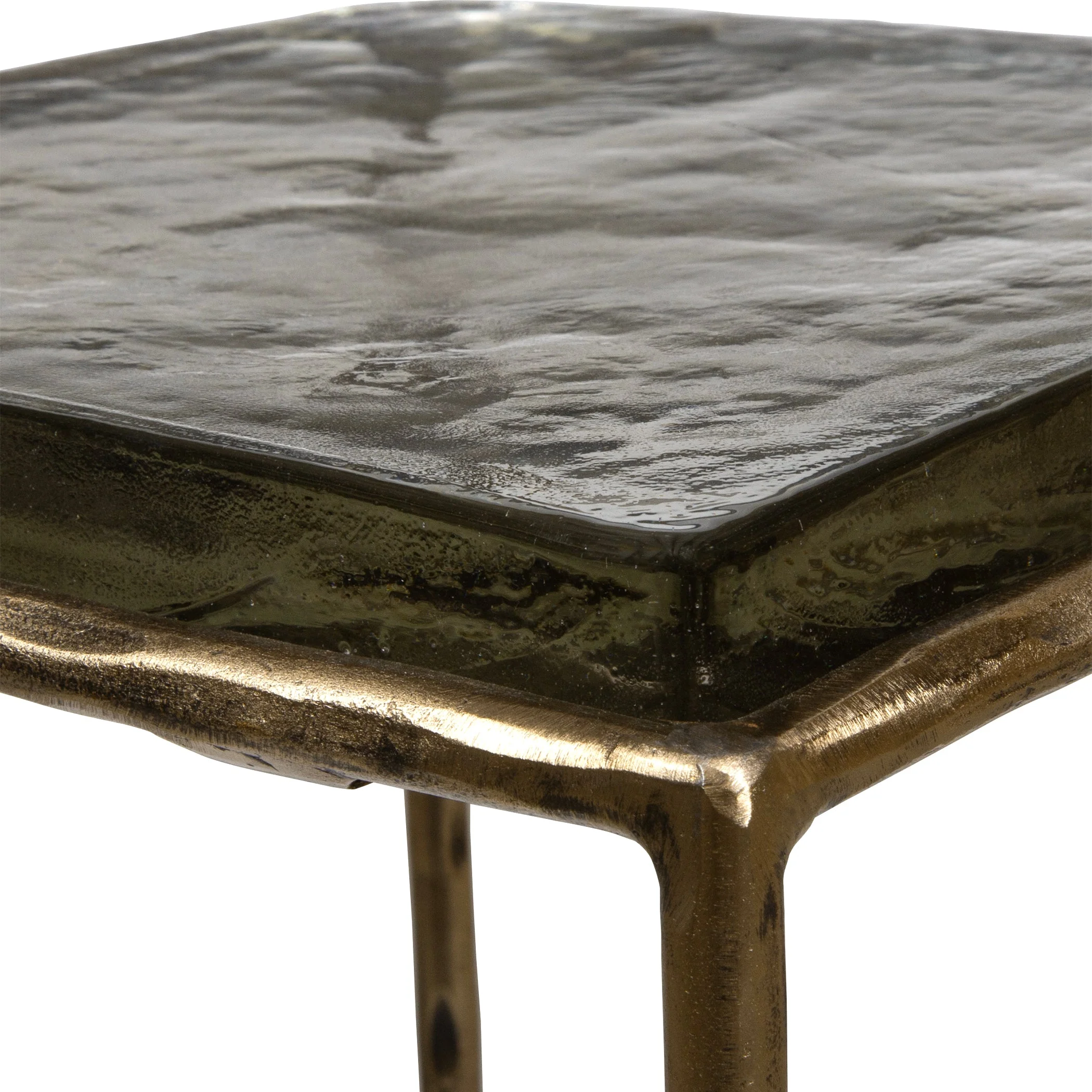 Uttermost Ovard Antiqued Gold Accent Table - Image 6