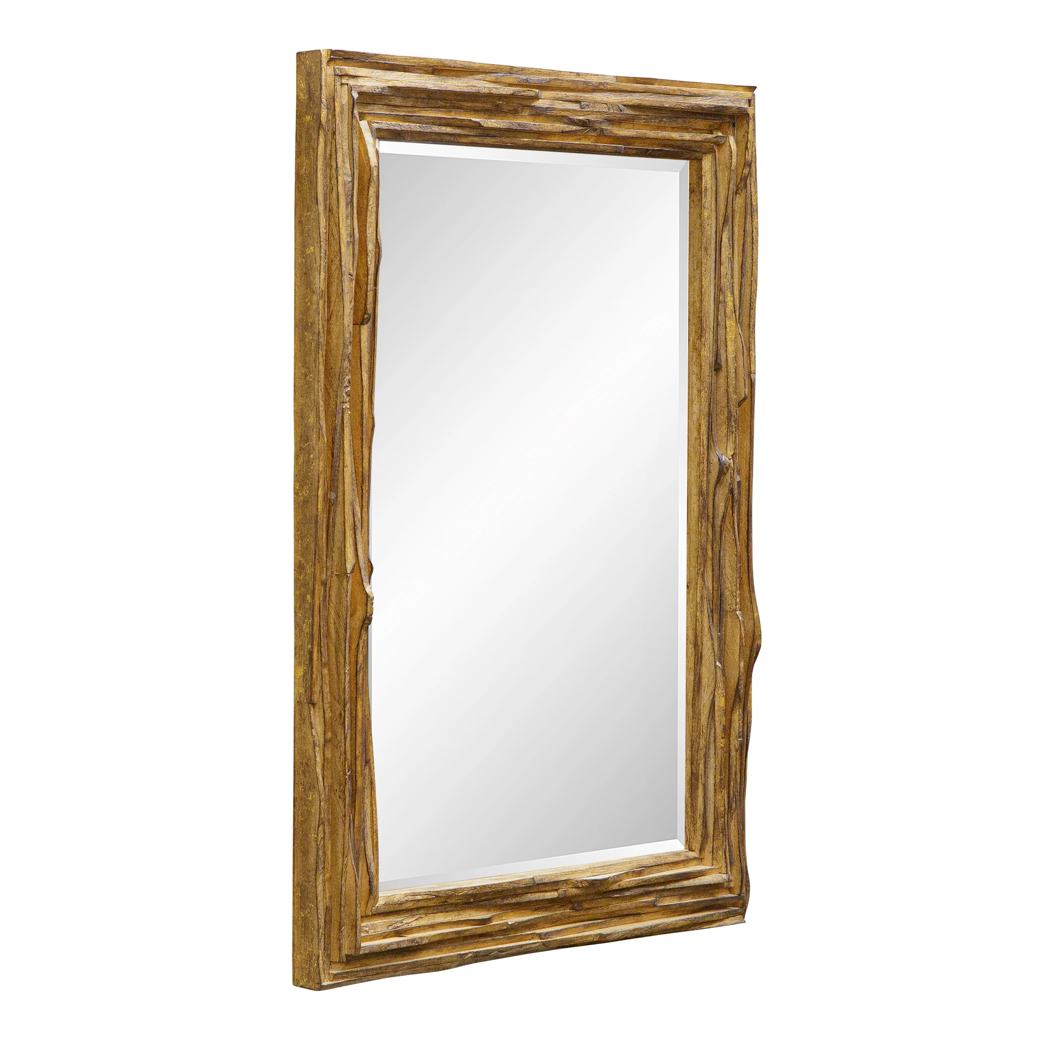 Uttermost Overlap Teak Wood Mirror - CLOSEOUT - Image 4
