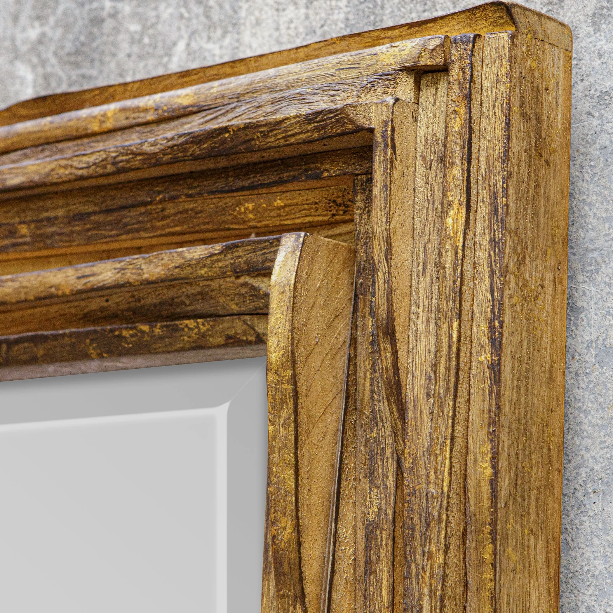 Uttermost Overlap Teak Wood Mirror - CLOSEOUT - Image 5
