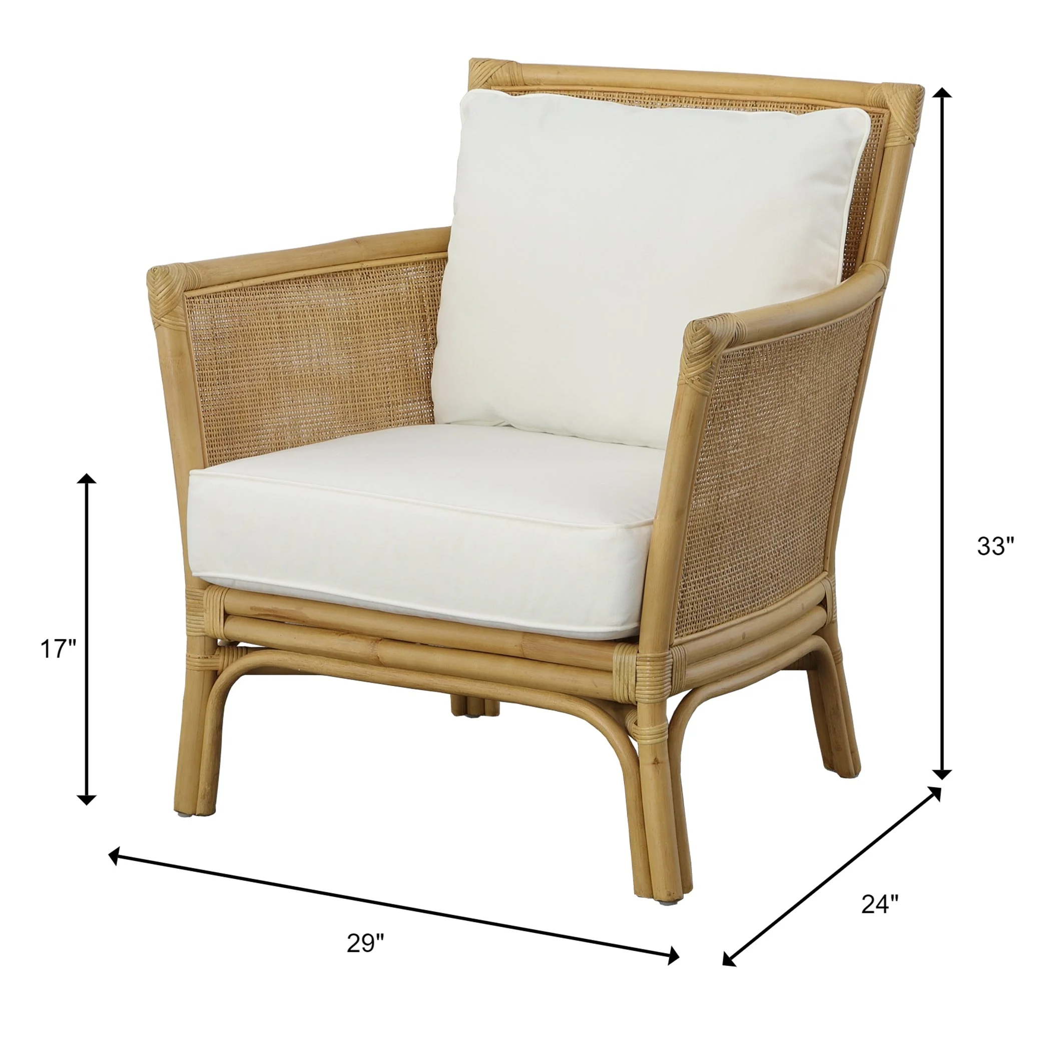 Uttermost Pacific Rattan Armchair - Image 3
