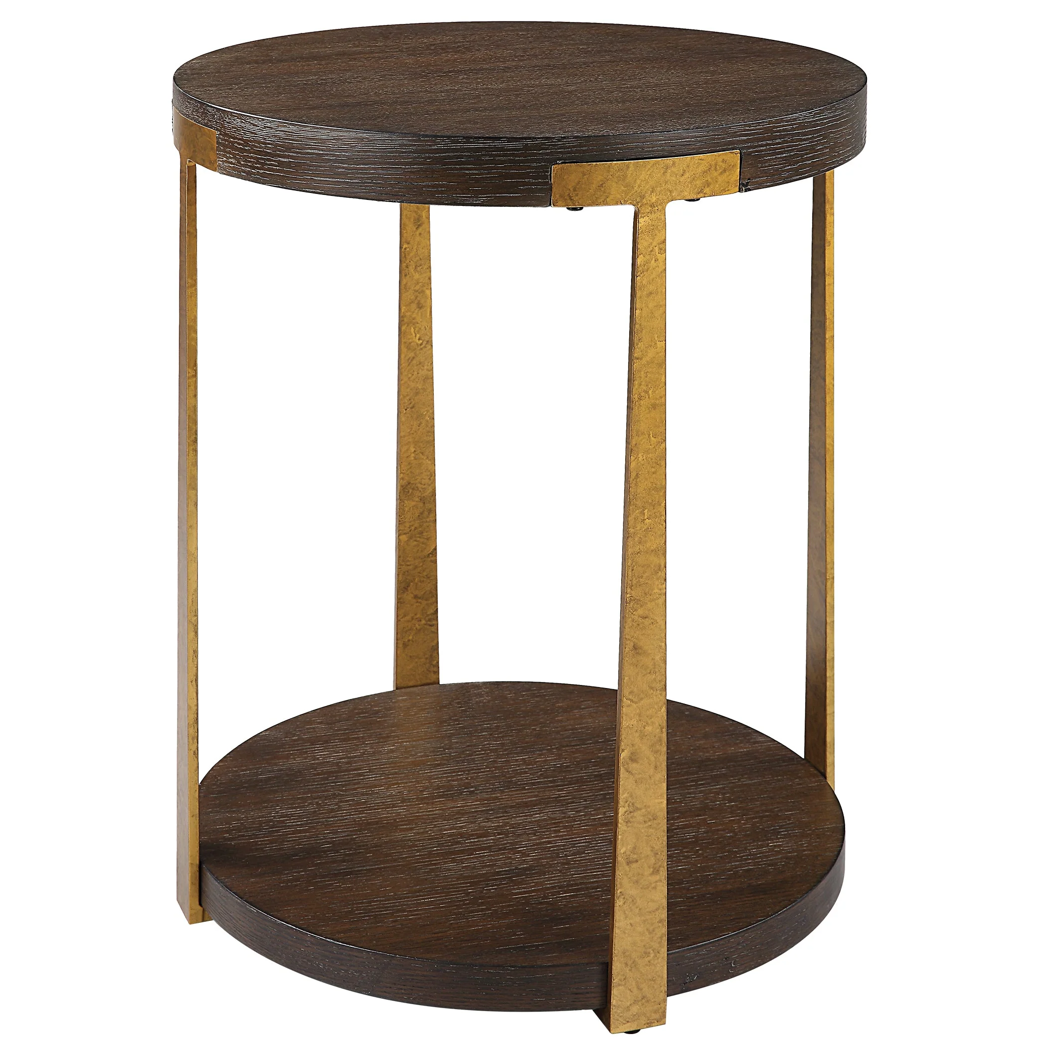 Uttermost Palisade Round Wood Side Table - Image 5