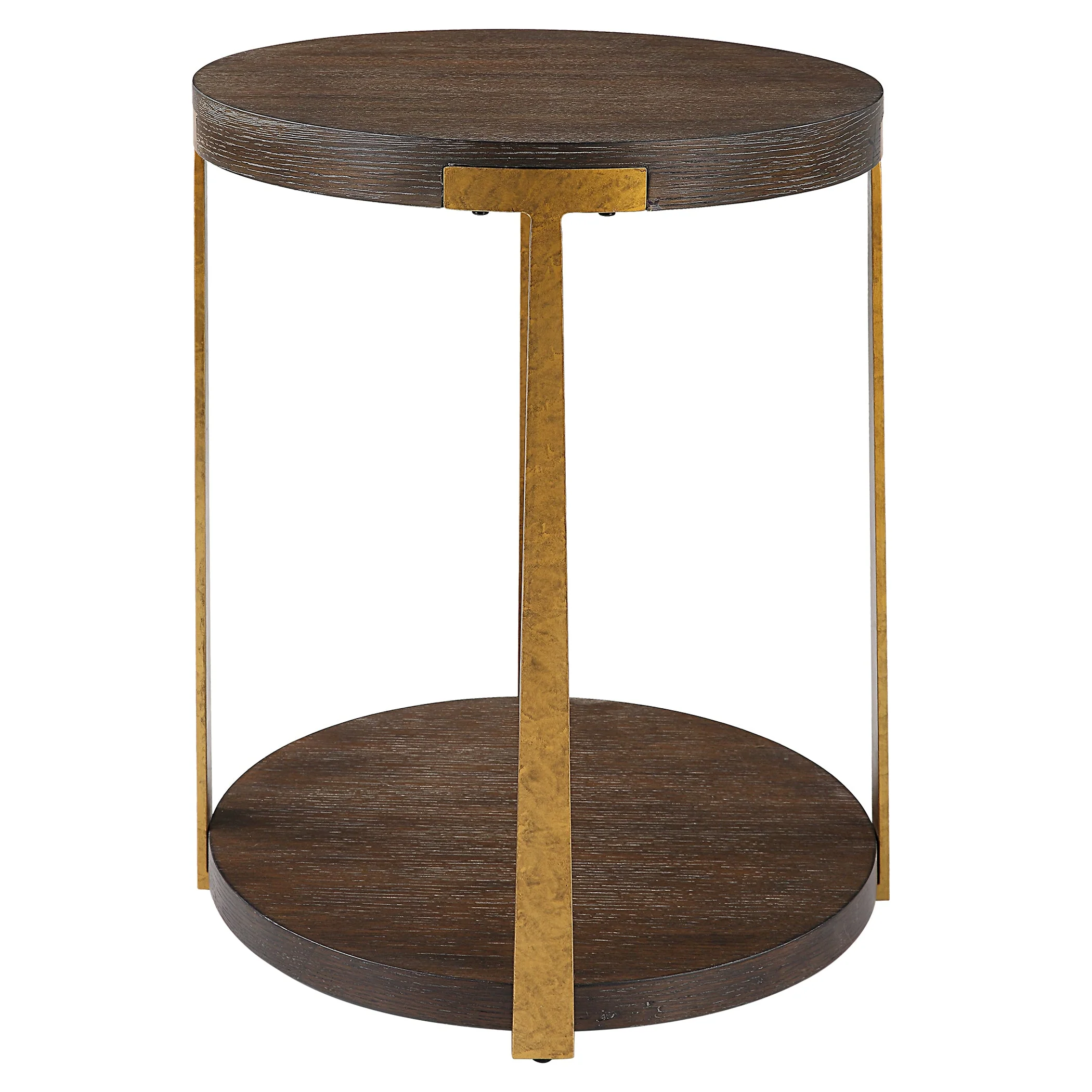 Uttermost Palisade Round Wood Side Table - Image 6