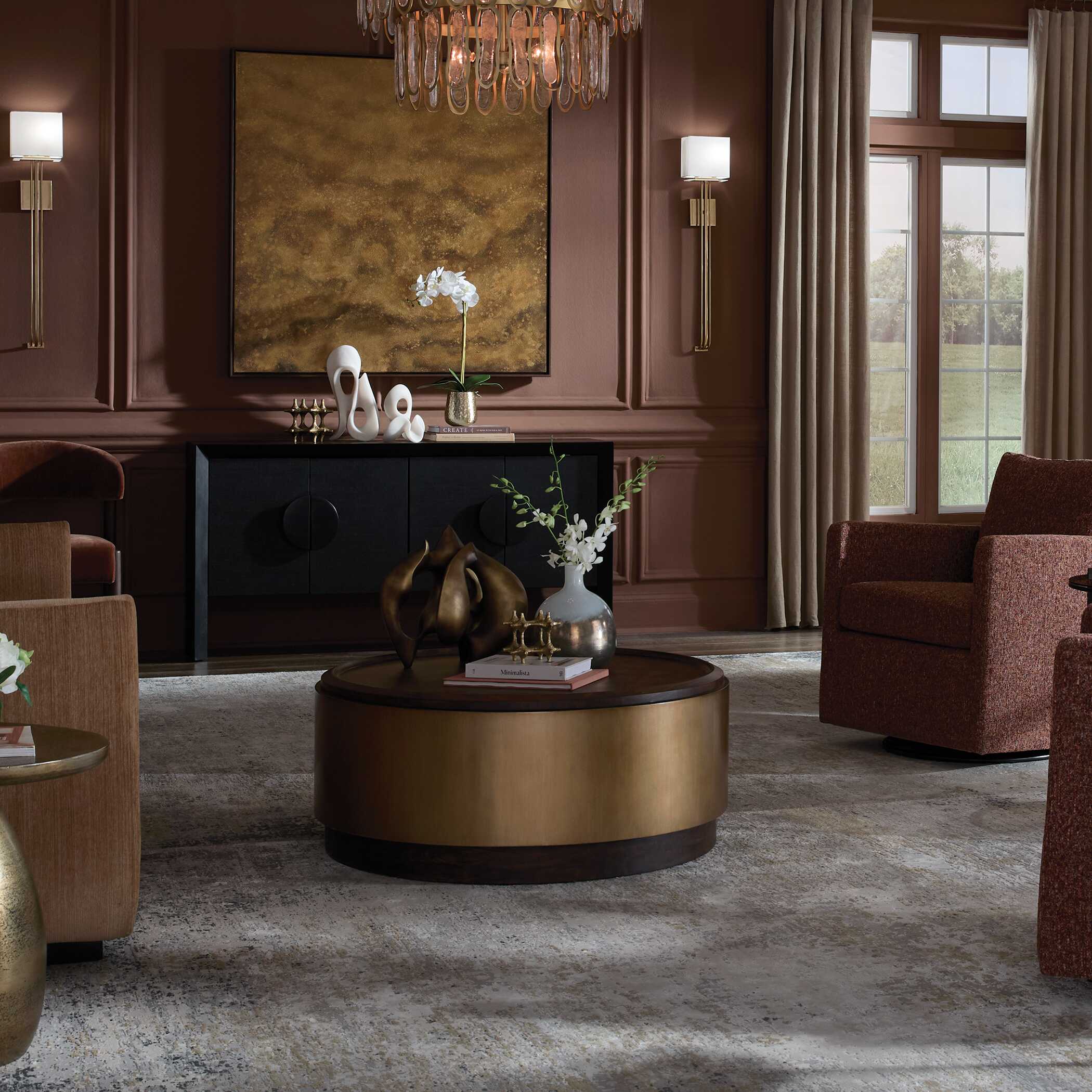 Uttermost Parrish Round Coffee Table - Image 3