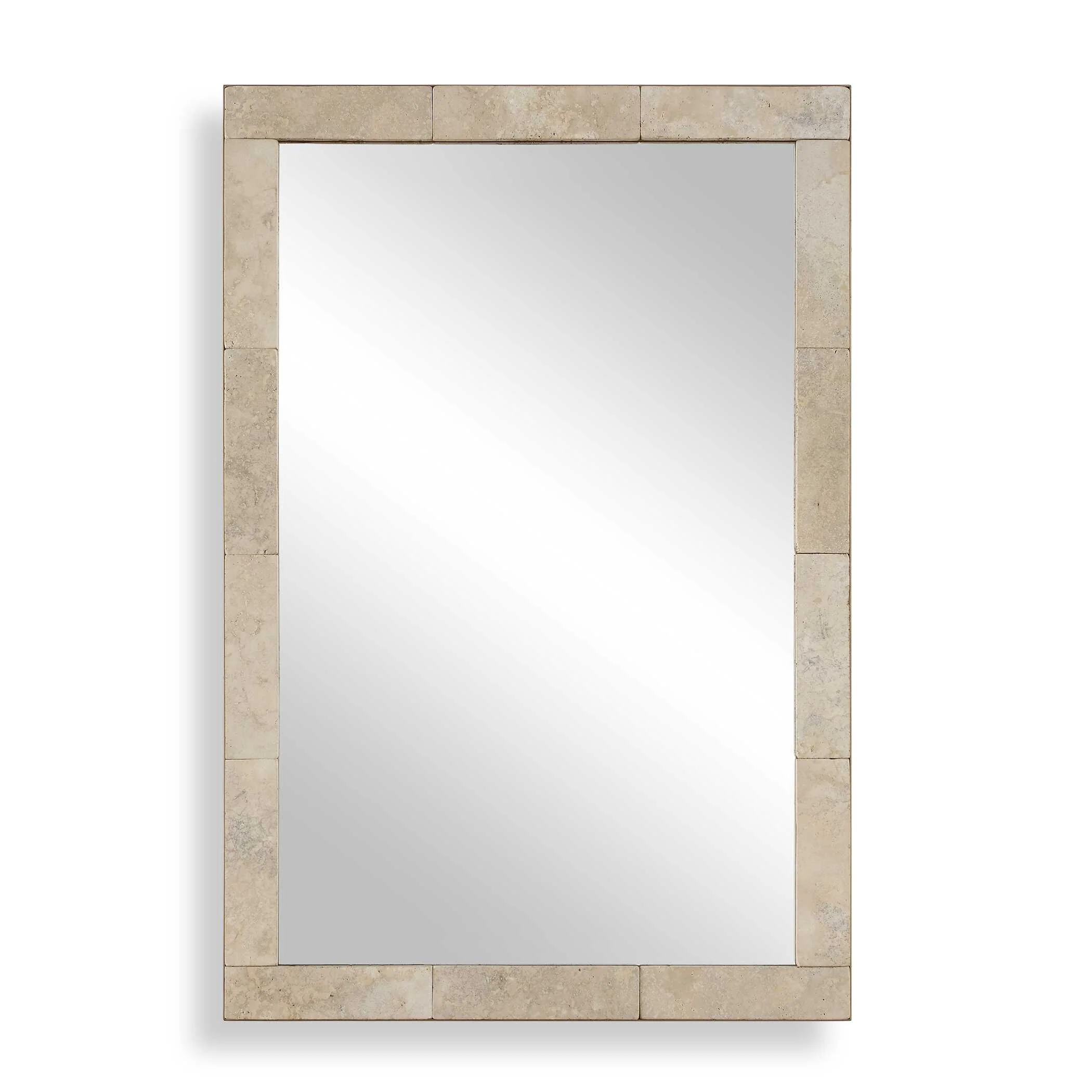 Uttermost Pave Rectangular Travertine Mirror