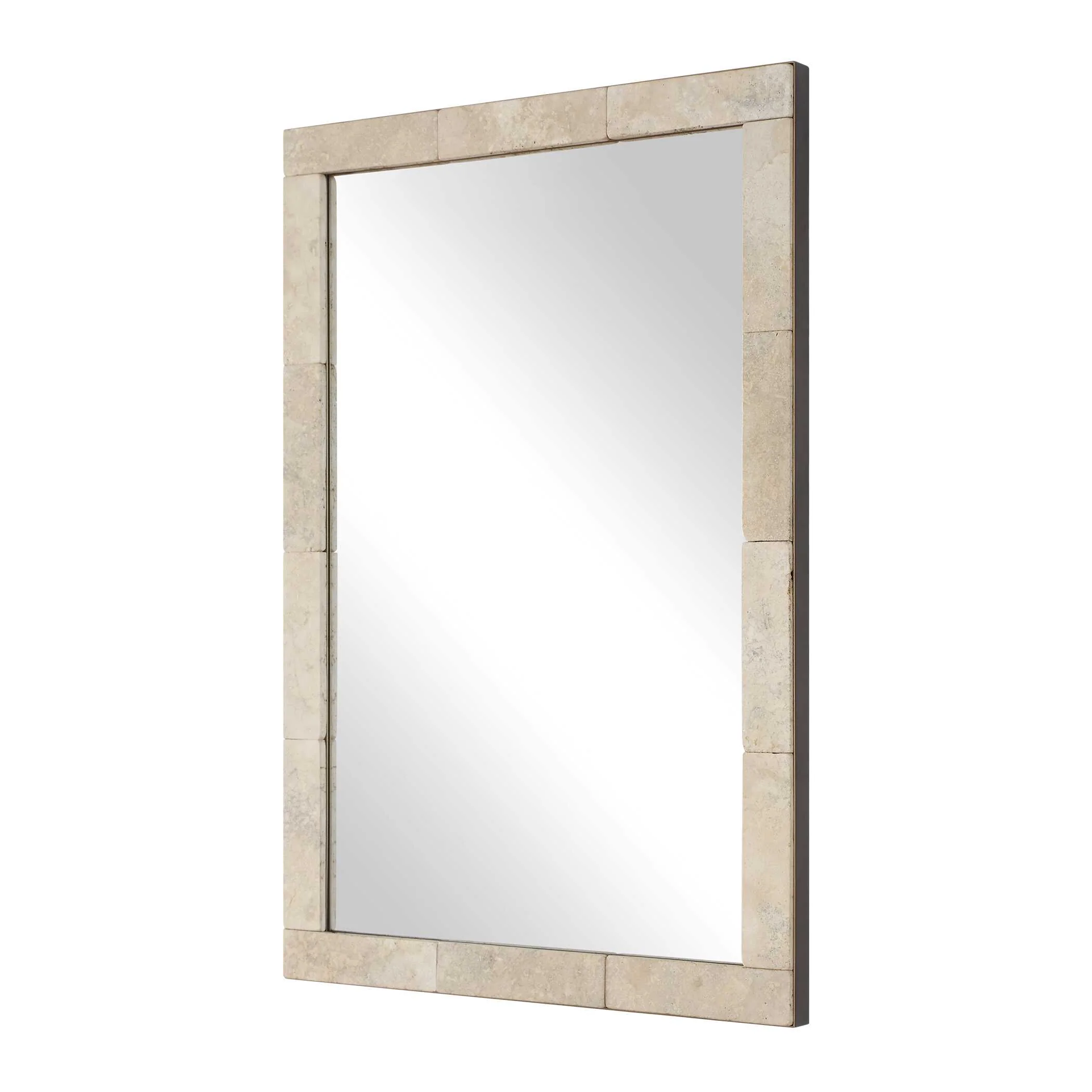 Uttermost Pave Rectangular Travertine Mirror - Image 4