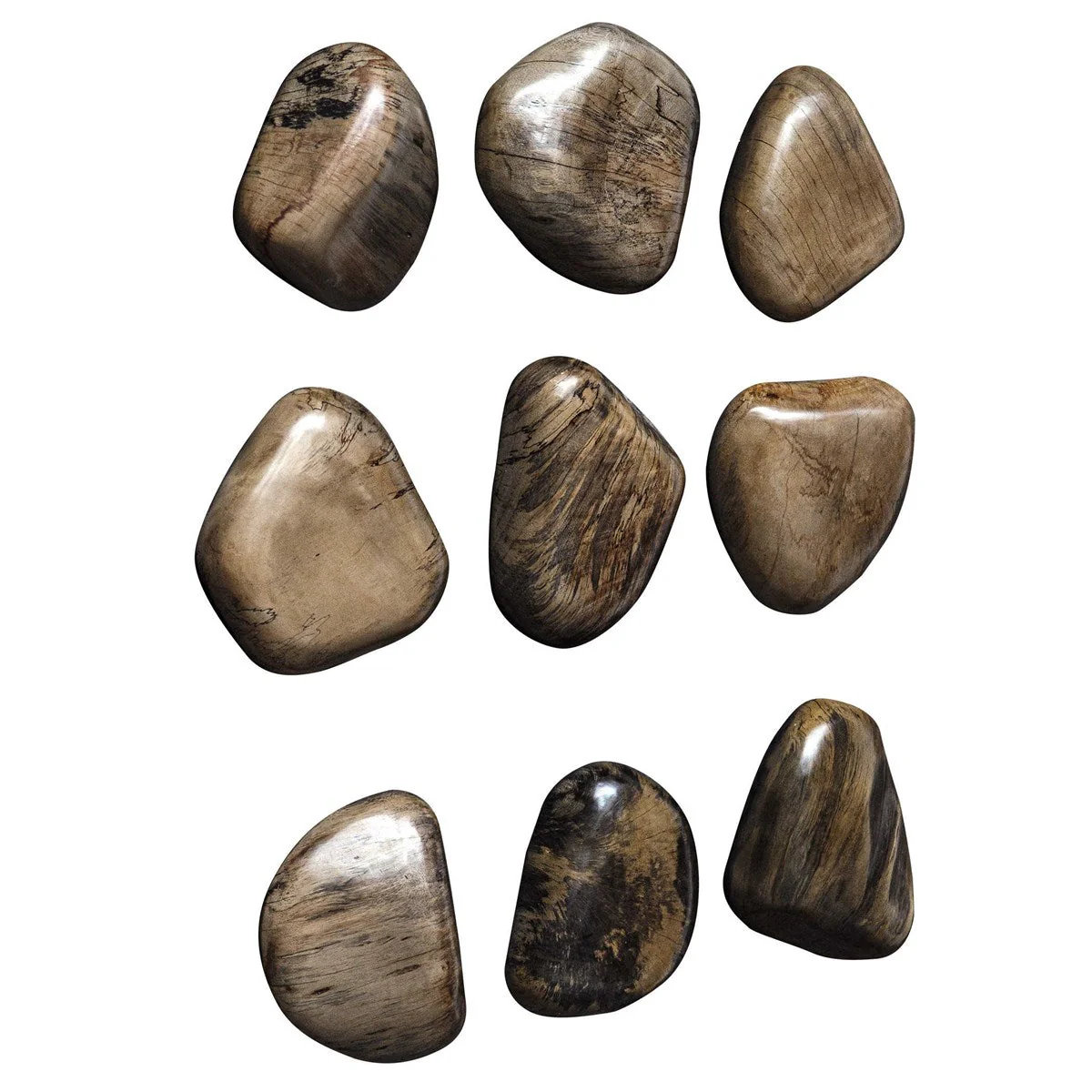 Uttermost Pebbles Wood Wall Decor Walnut, S/9 - Image 4