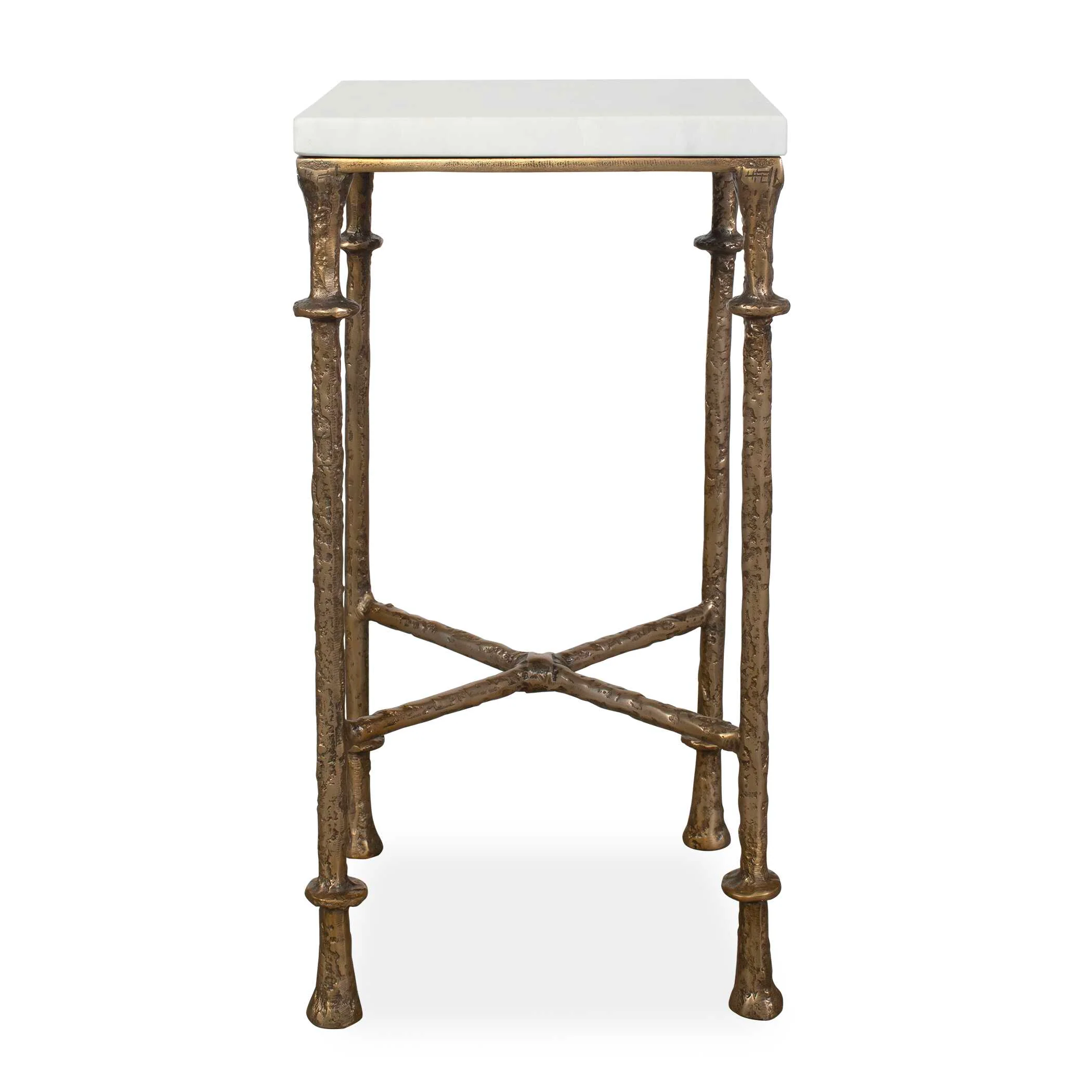 Uttermost Penelope White Marble Accent Table