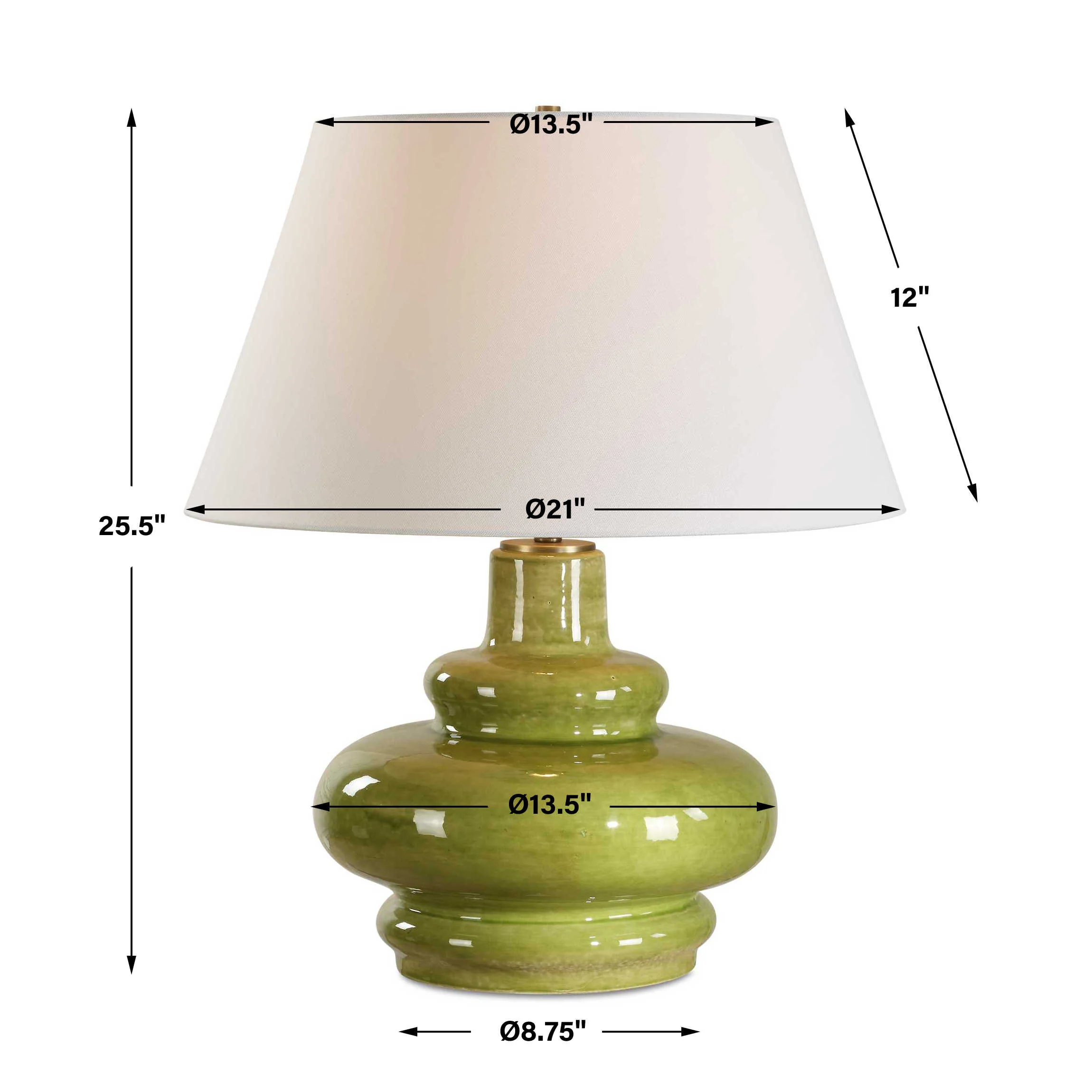 Uttermost Penny Moss Green Table Lamp - Image 3