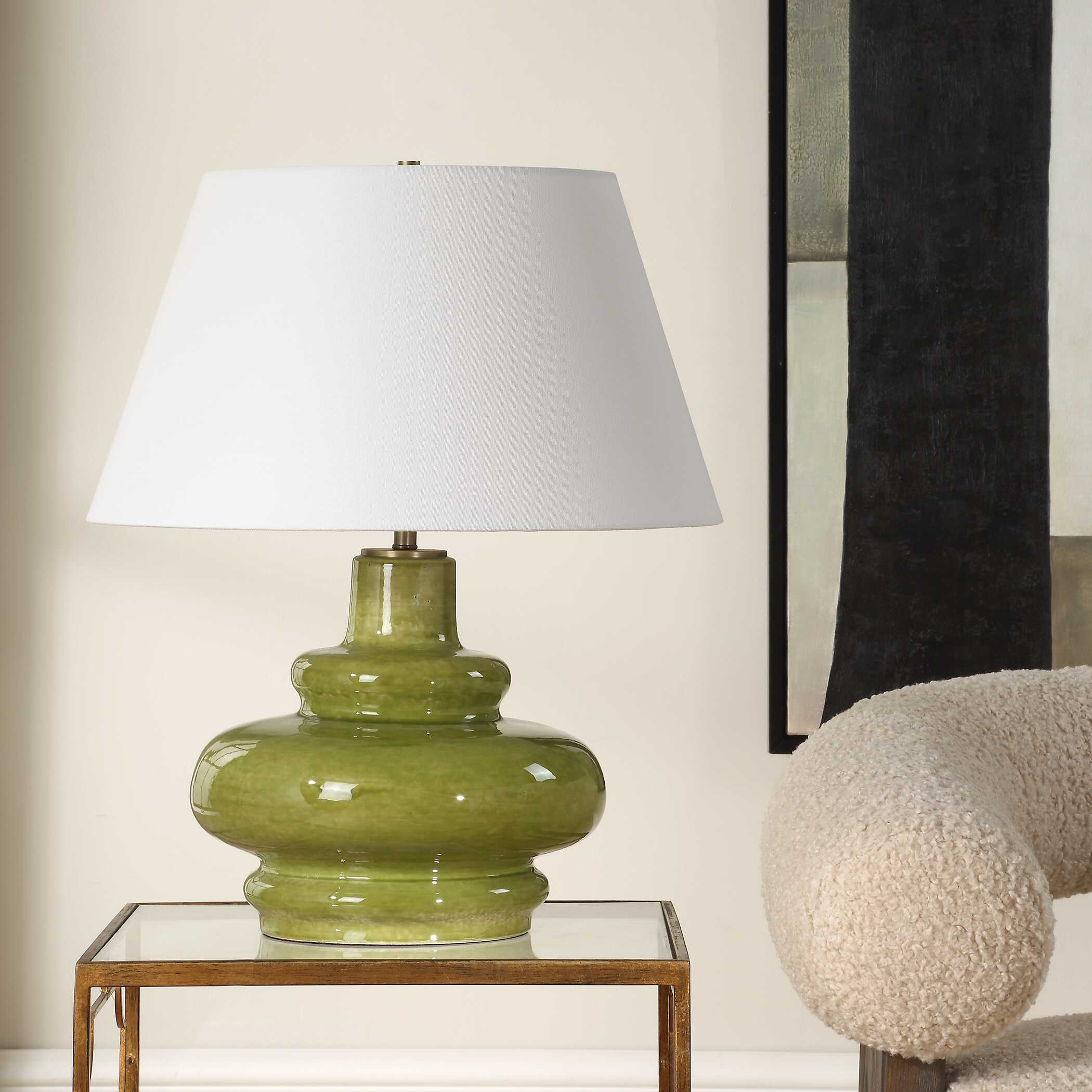 Uttermost Penny Moss Green Table Lamp - Image 4