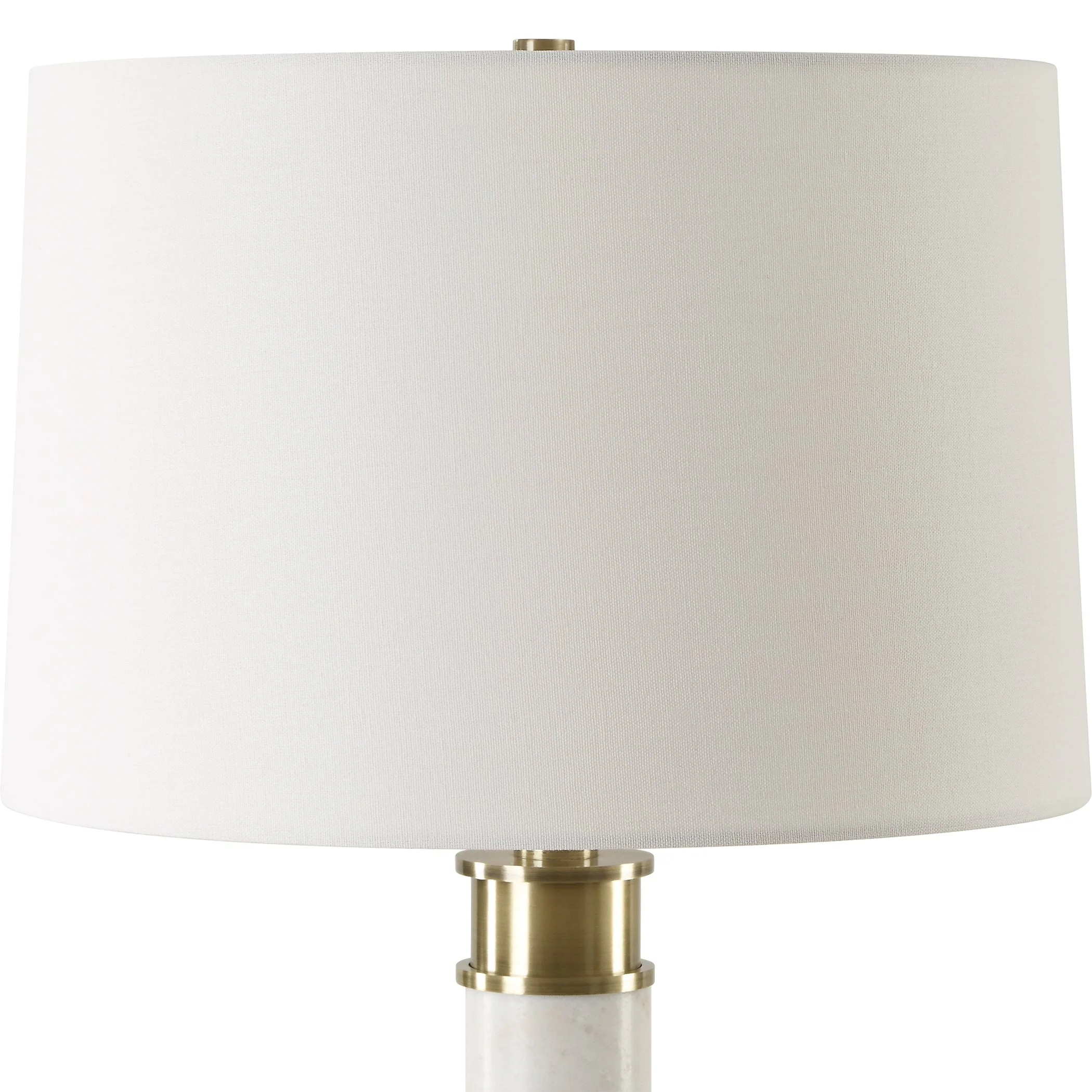 Uttermost Plinth White Marble Table Lamp - Image 5