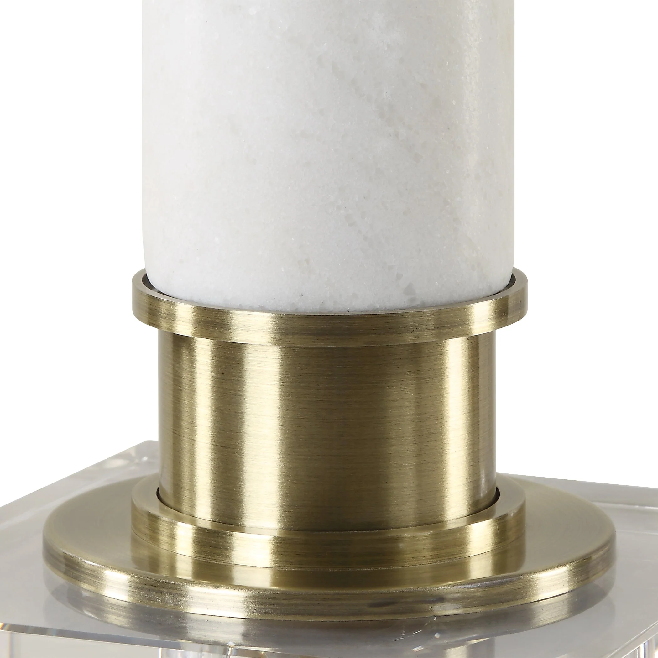 Uttermost Plinth White Marble Table Lamp - Image 7